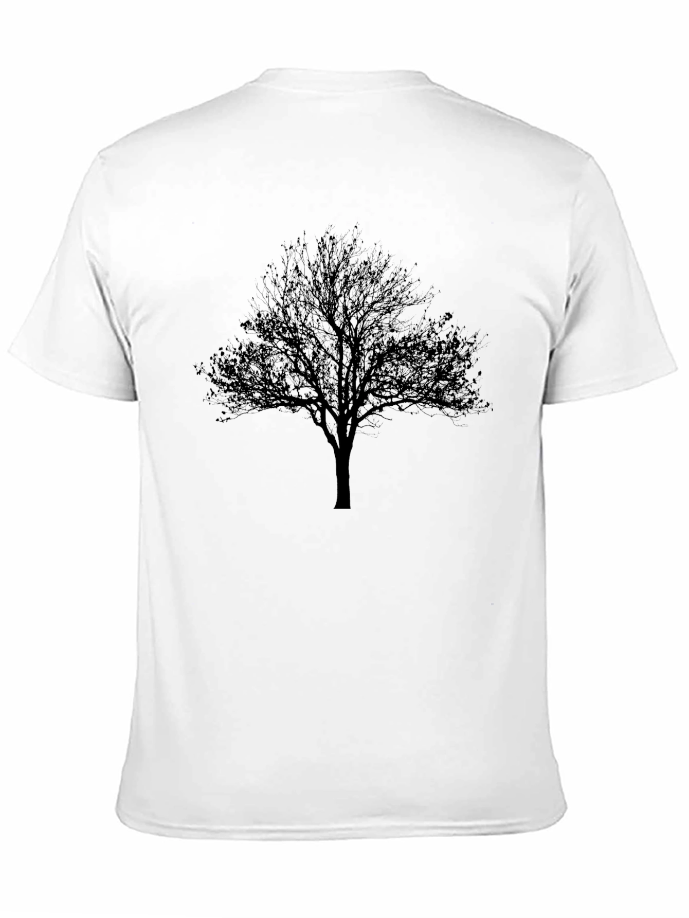 Black Monochrome Tree Graphic Tee - Men's Black T-Shirt view 11