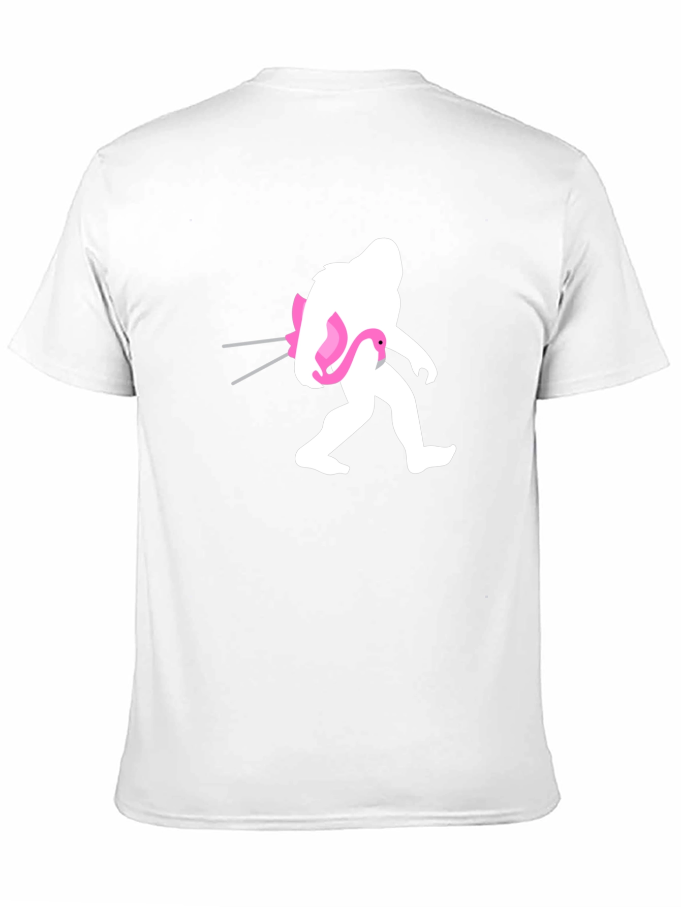 Black Sasquatch Flamingo Black T-Shirt view 11