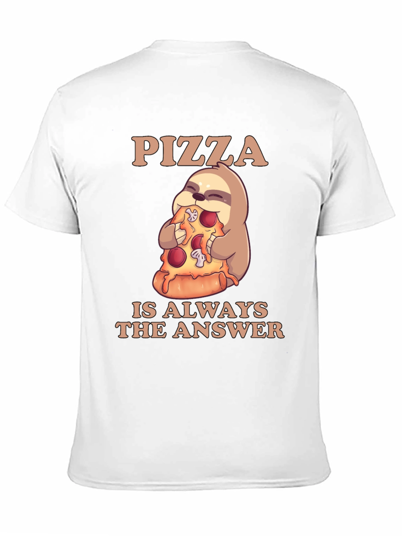Black Pizza Sloth T-Shirt - Always the Answer! view 11