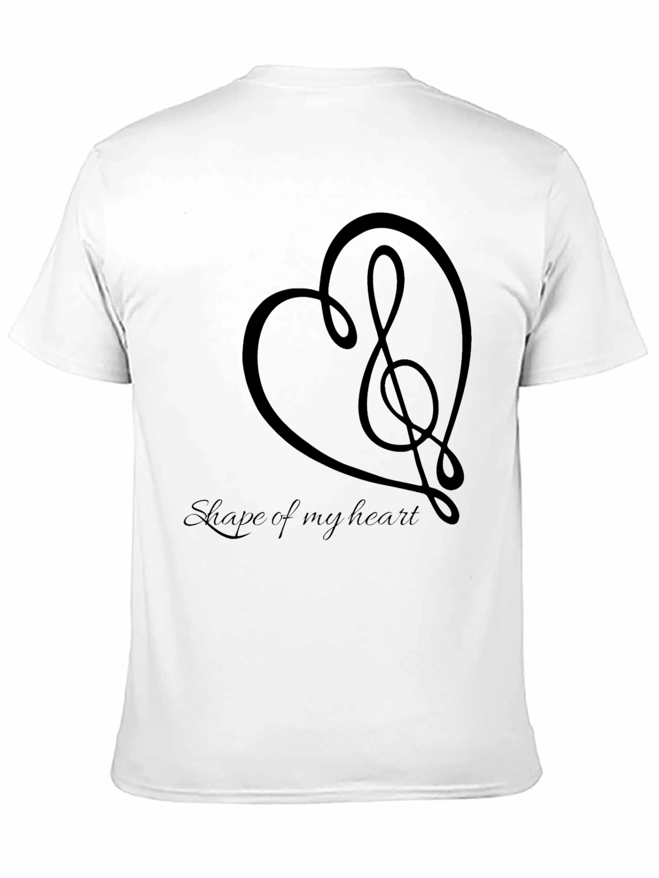 Black Shape of My Heart Music T-Shirt view 11