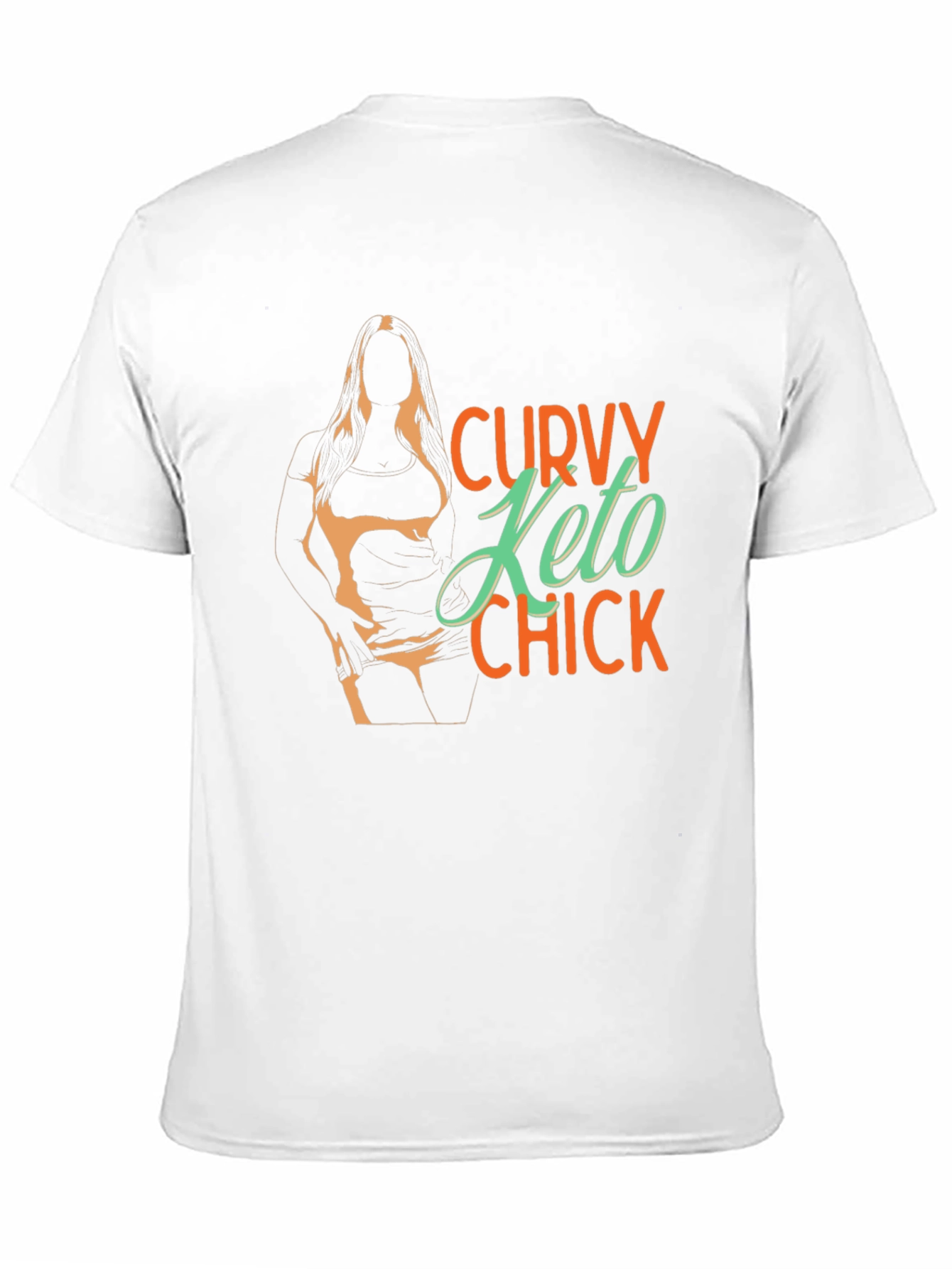 Black Curvy Keto Chick Graphic Tee - Black Unisex view 11