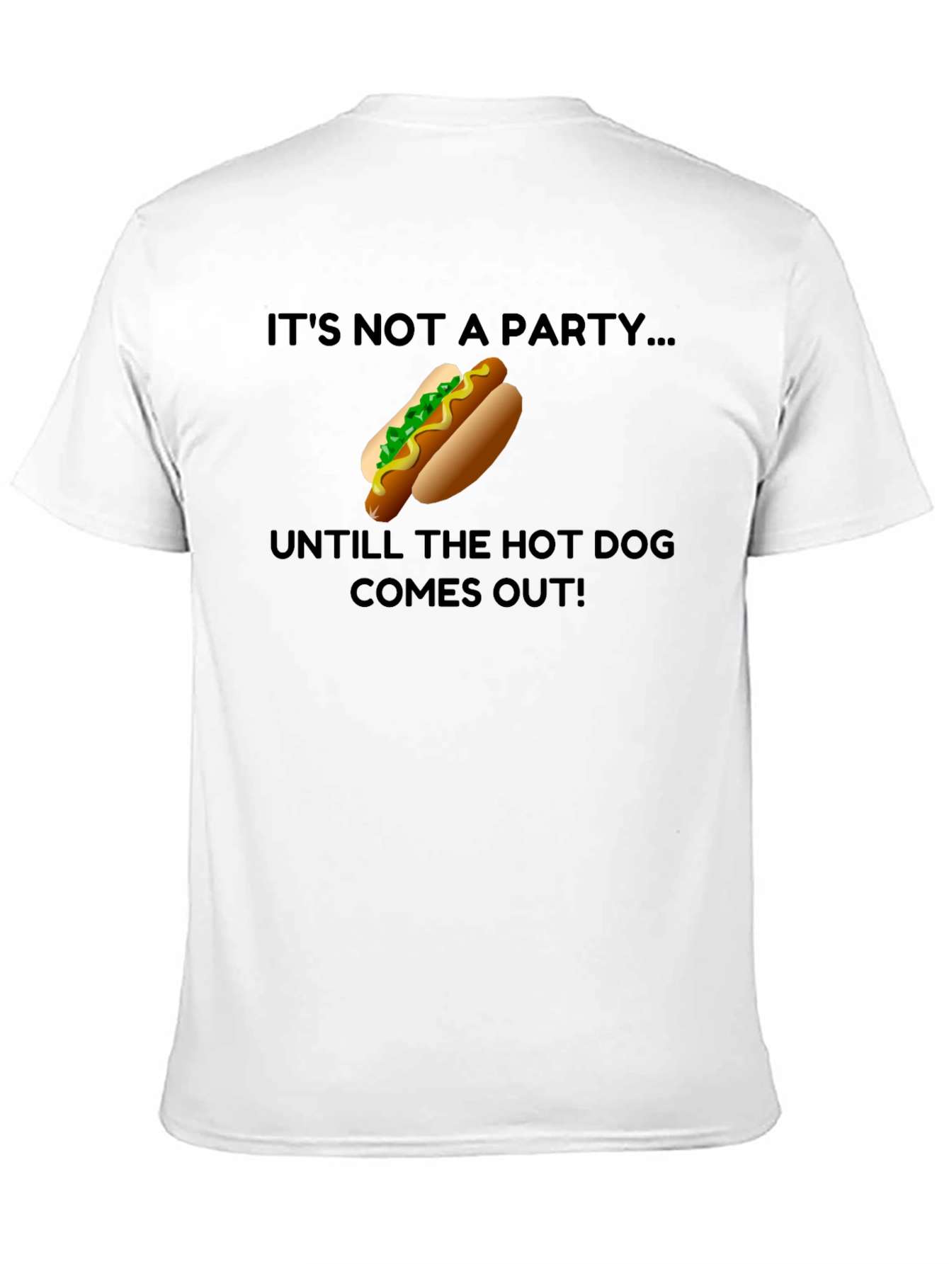 Black Hot Dog Party T-Shirt - Funny Foodie Tee view 11