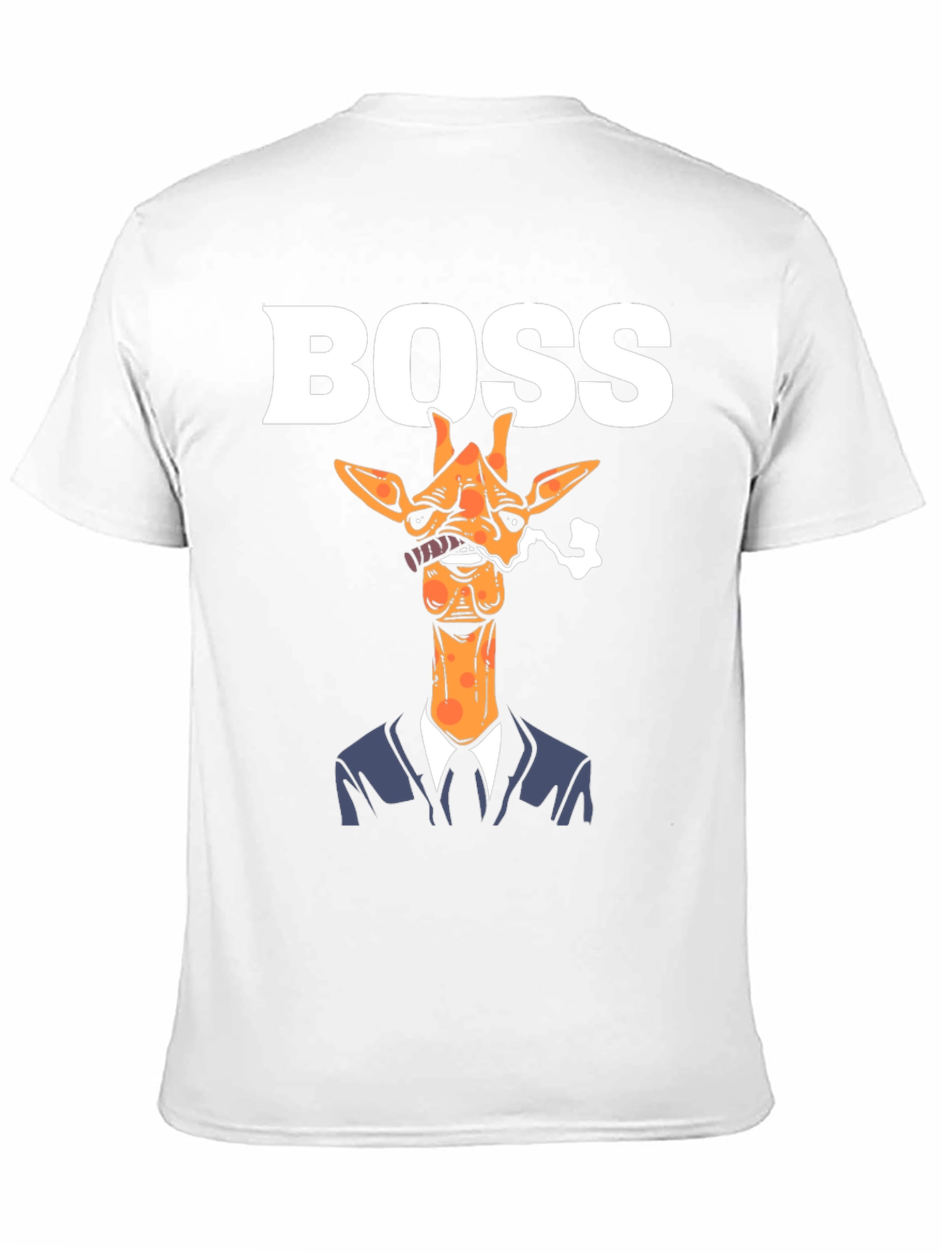 Black Boss Giraffe Graphic Tee - Funny Animal Shirt view 11