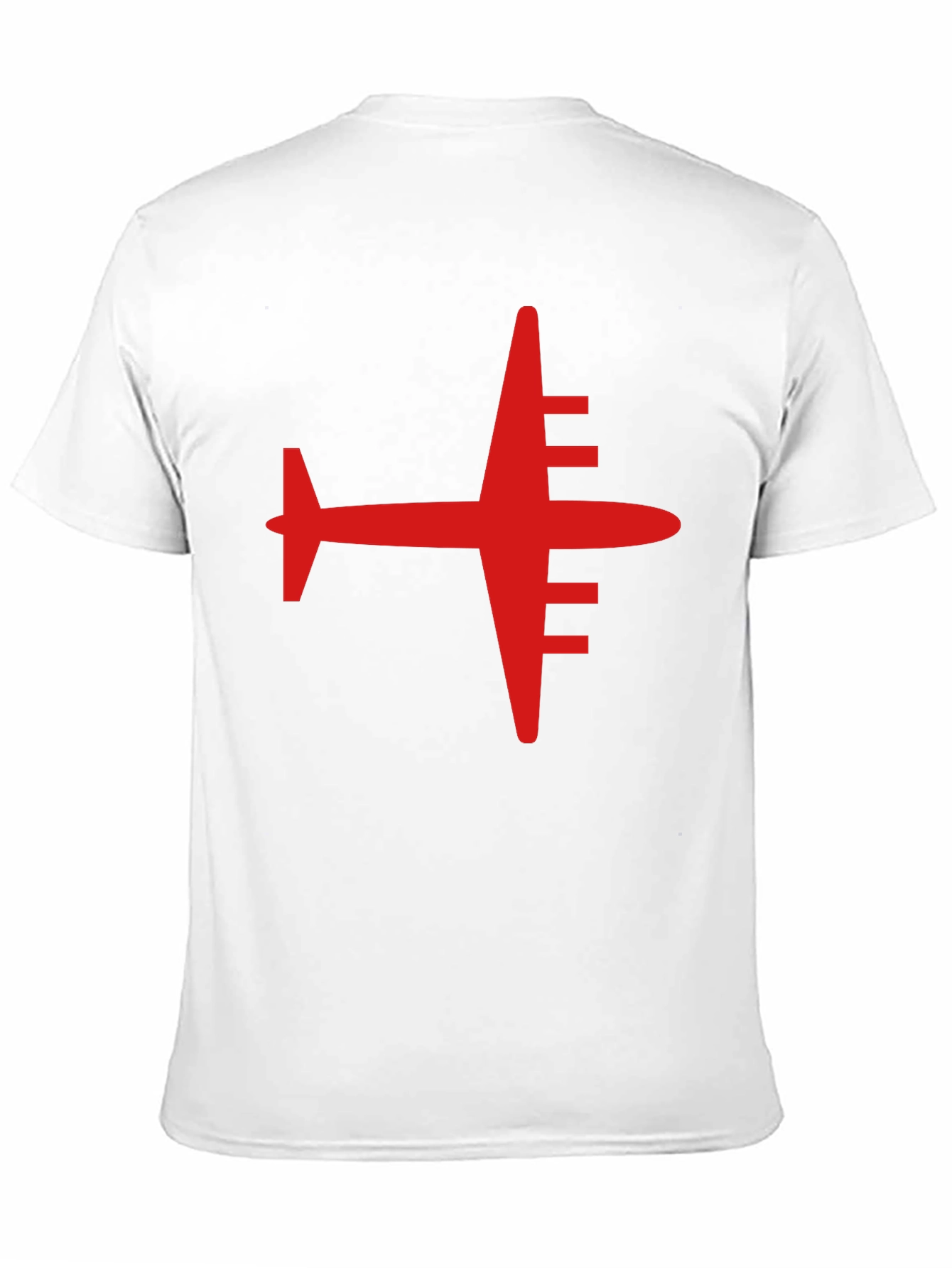 Black Red Airplane Graphic Tee - Black Casual T-Shirt view 11