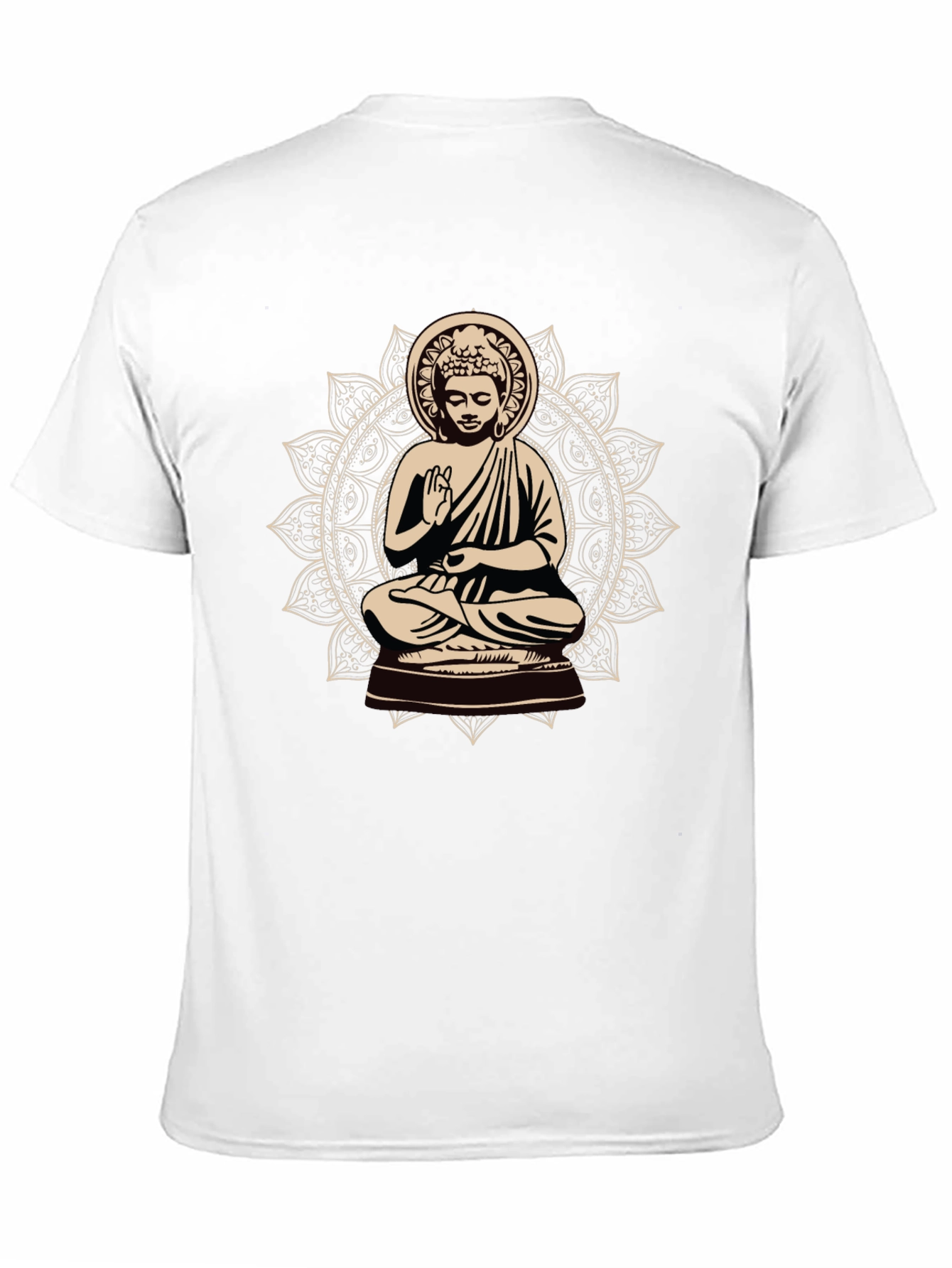 Black Buddha Mandala Graphic Tee - Spiritual Style view 11