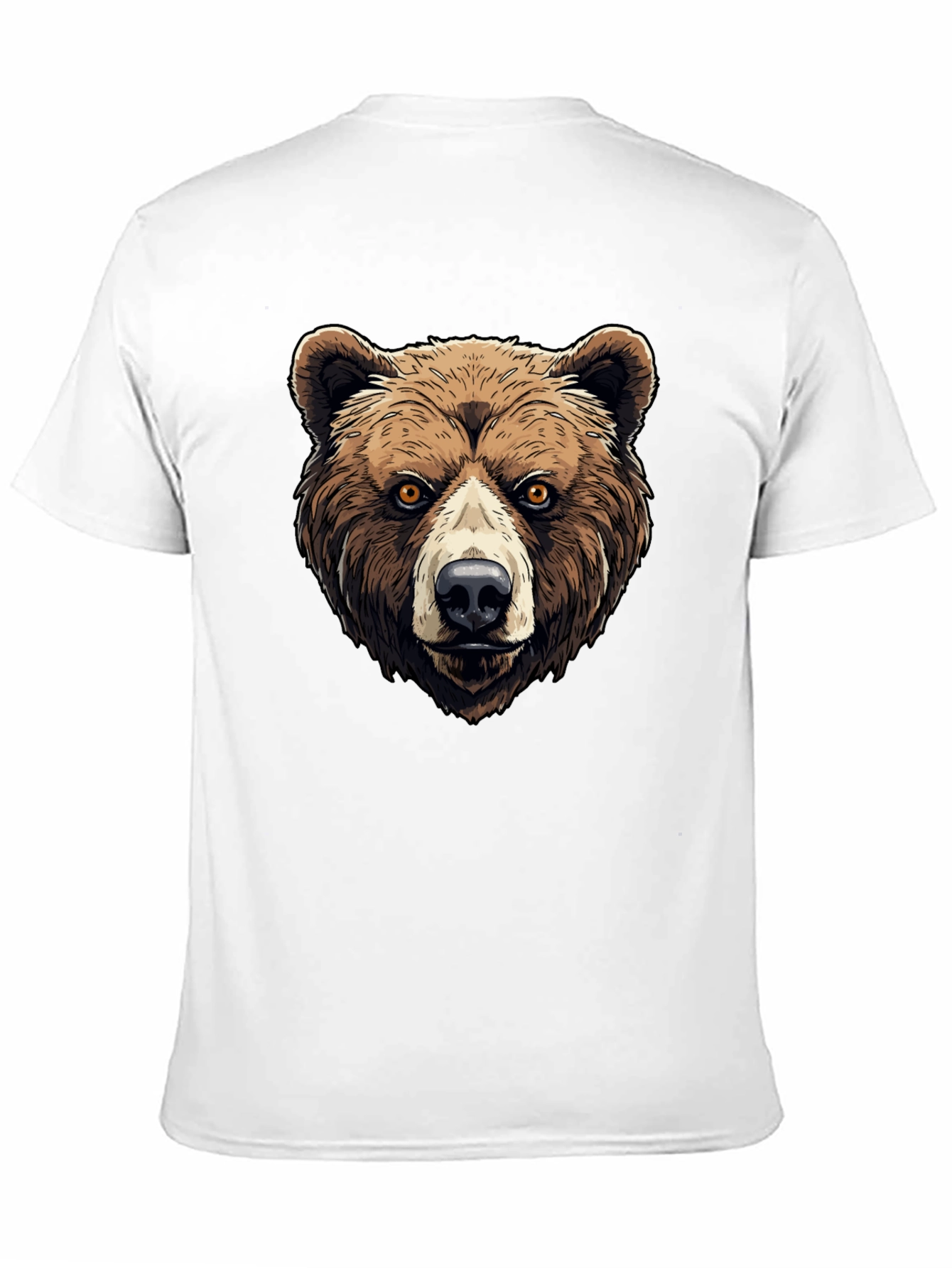Black Grizzly Bear Graphic Tee - Animal Print Shirt view 11