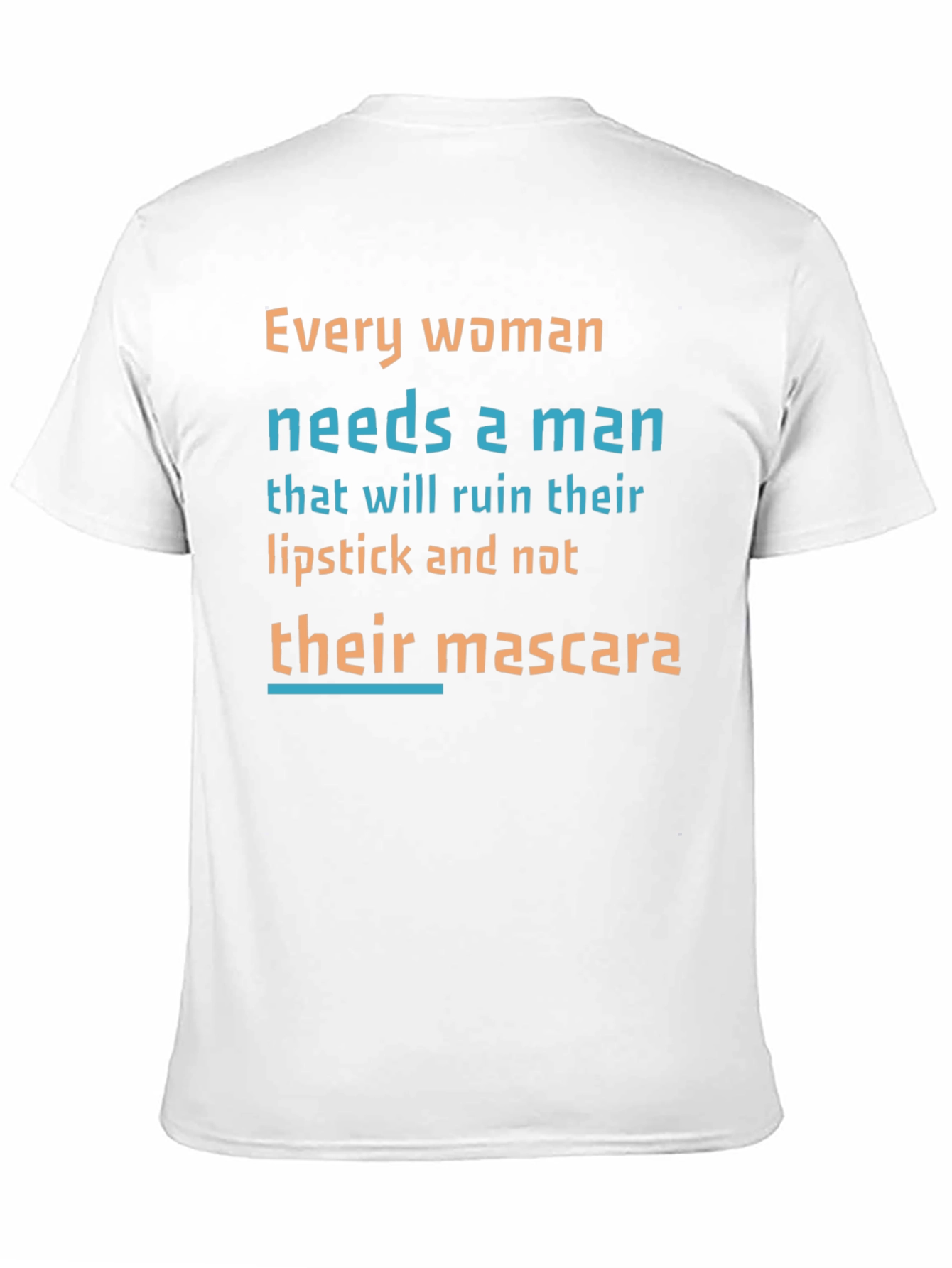 Black Funny Slogan T-Shirt: Lipstick Not Mascara view 11