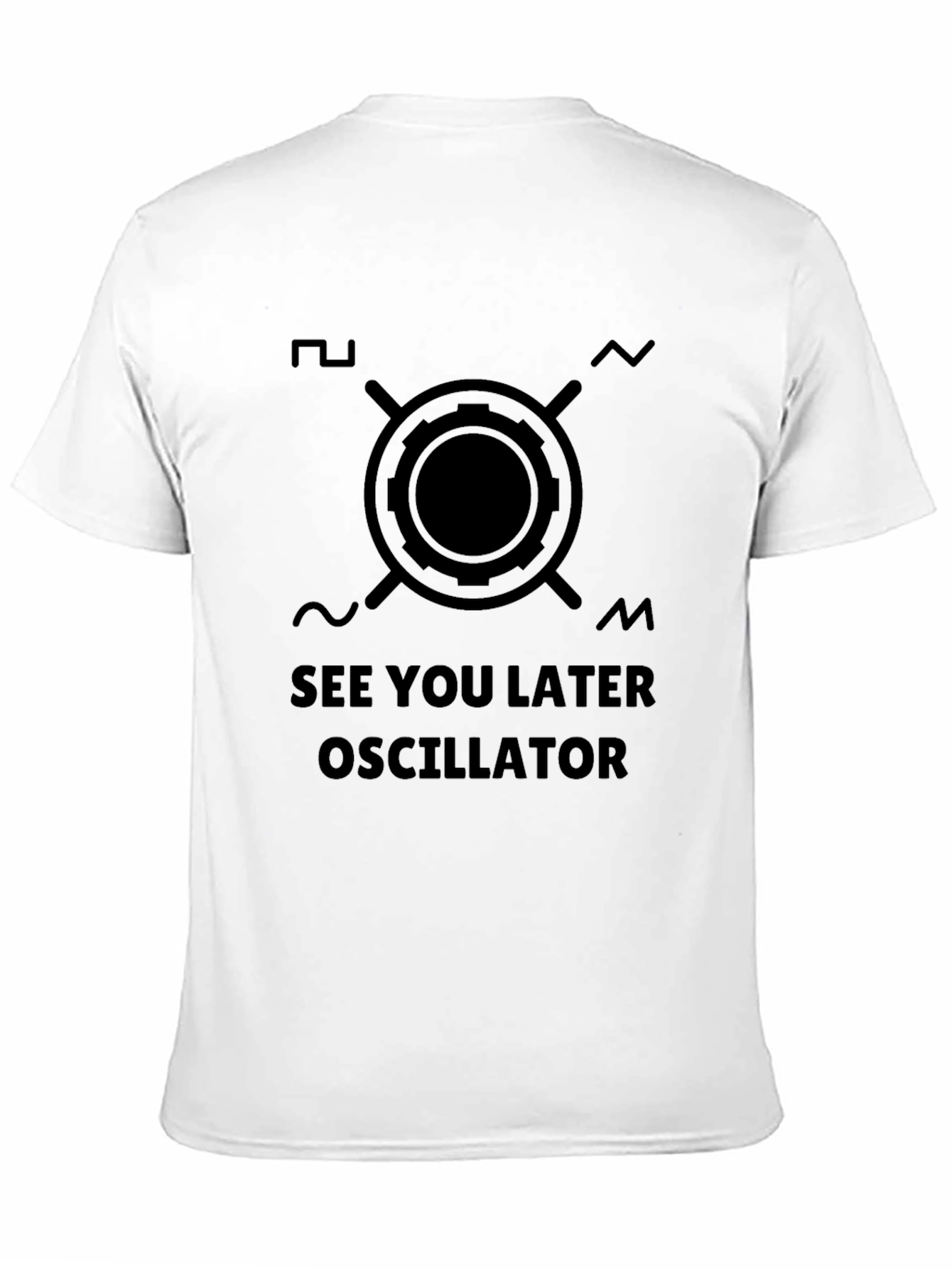 Black See You Later Oscillator T-Shirt view 11
