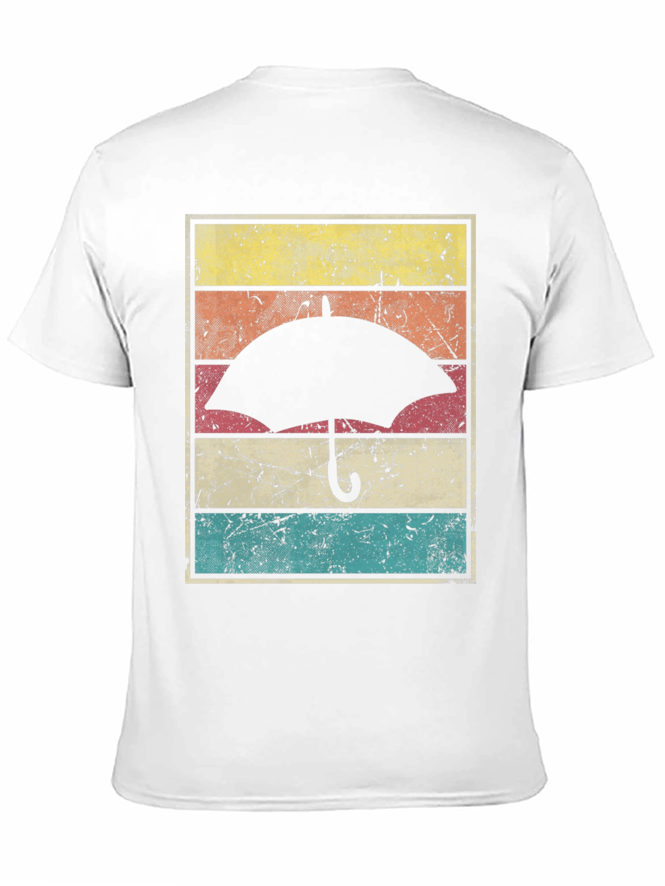 Black Retro Umbrella Graphic Tee - Vintage Style view 11