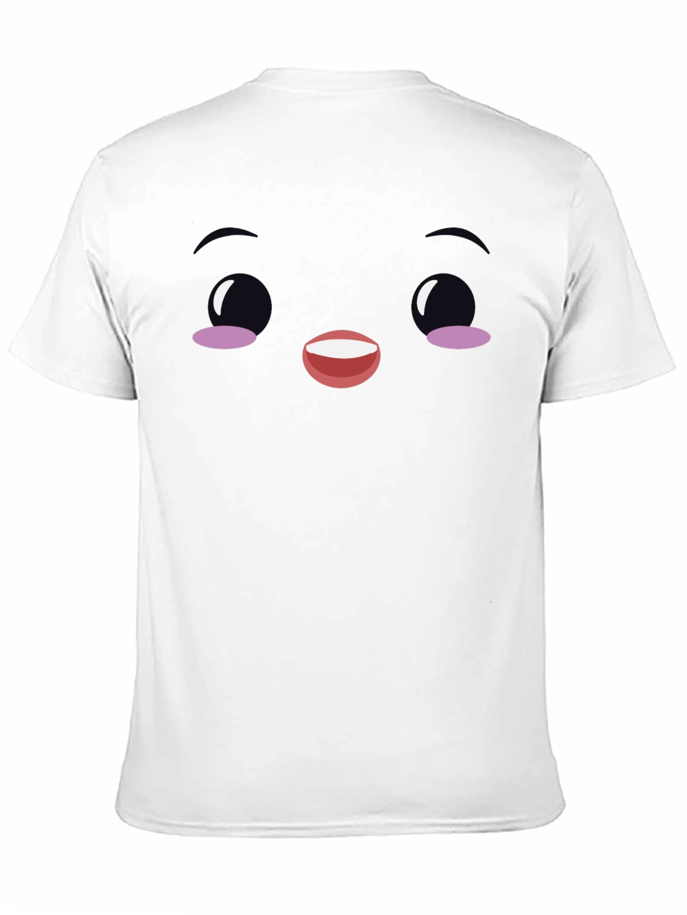 Black Cute Face Graphic Black T-Shirt view 11