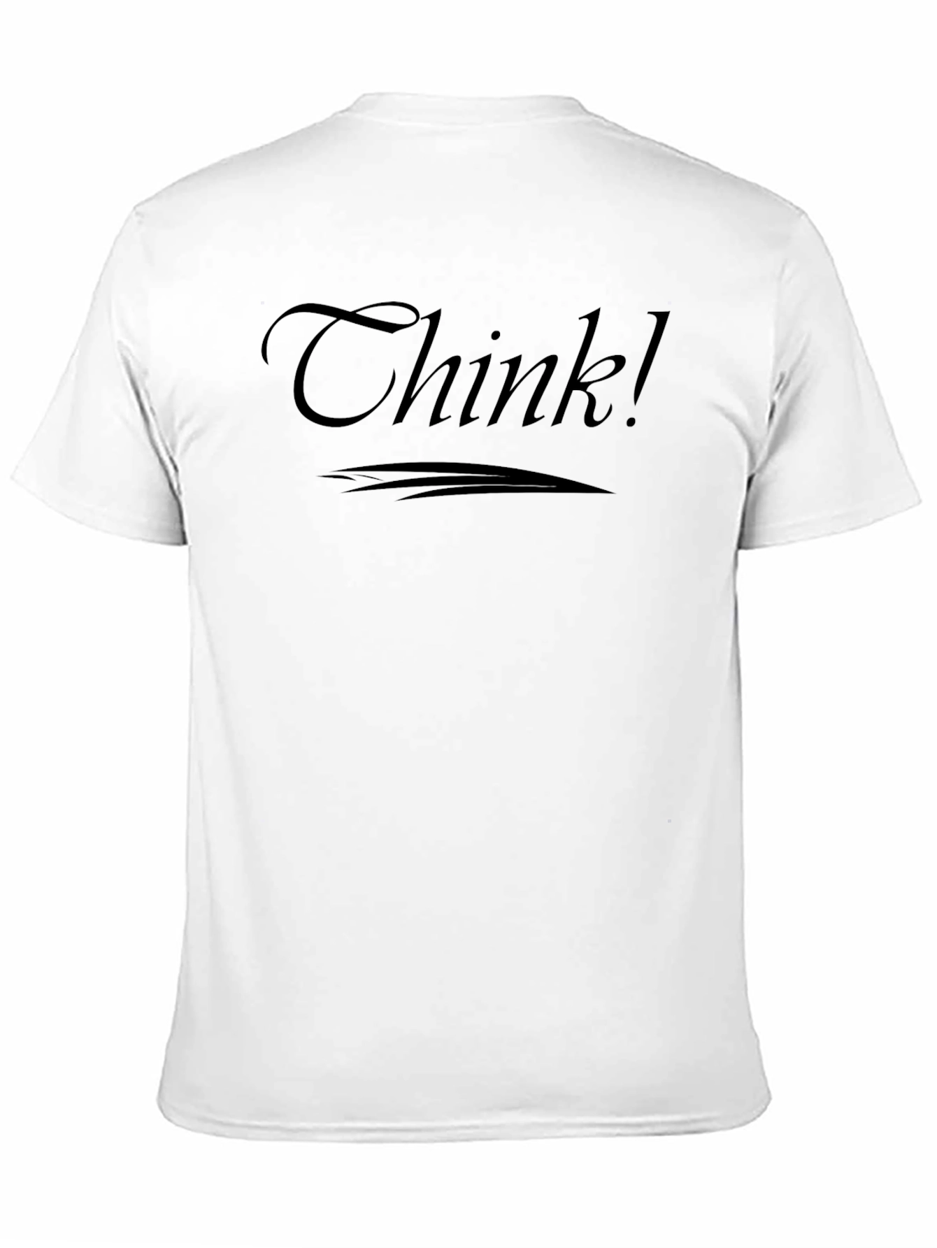Black Think! Black Graphic Tee - Unique Design view 11