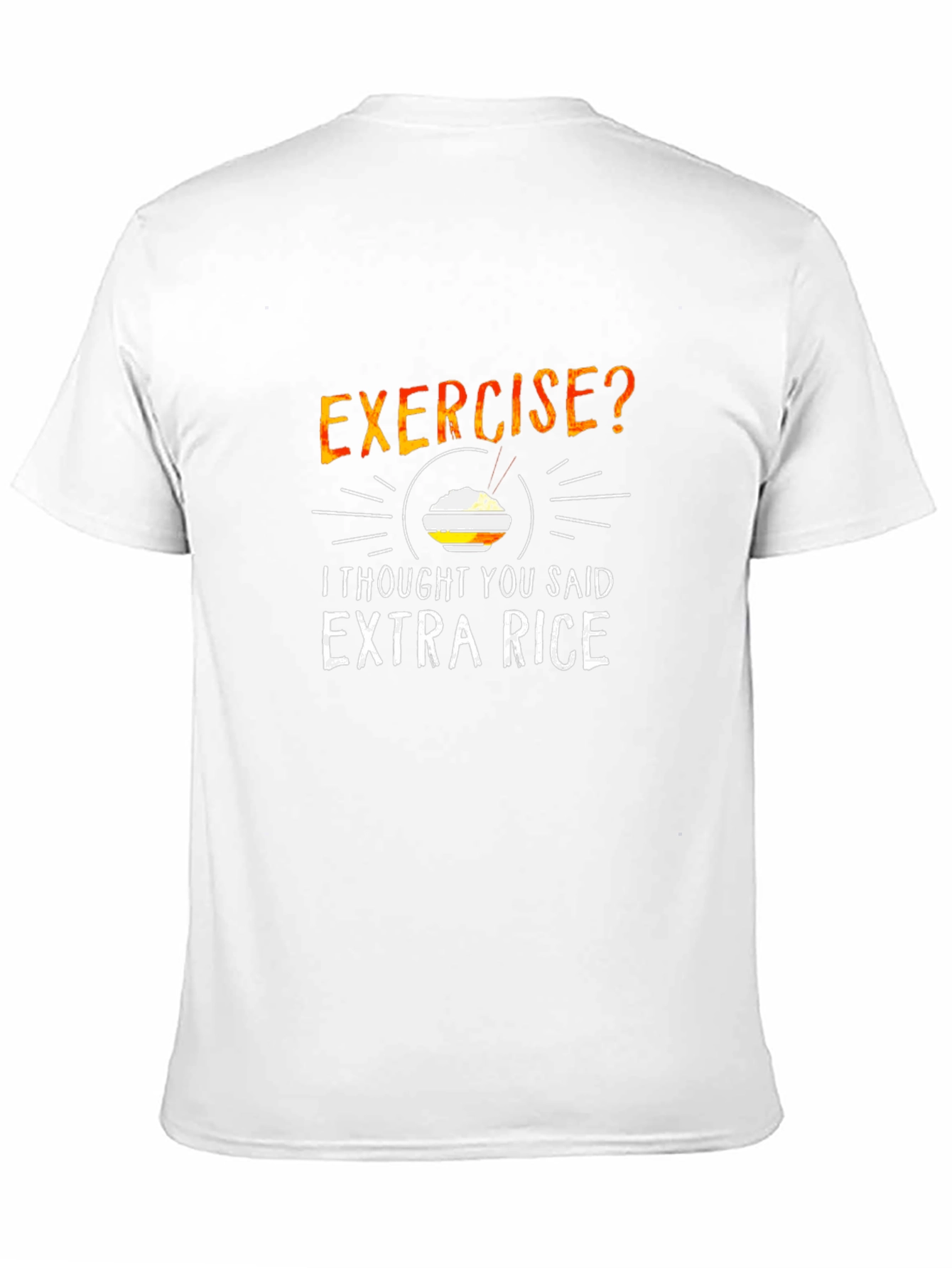 Black Funny Exercise Extra Rice Graphic Tee view 11