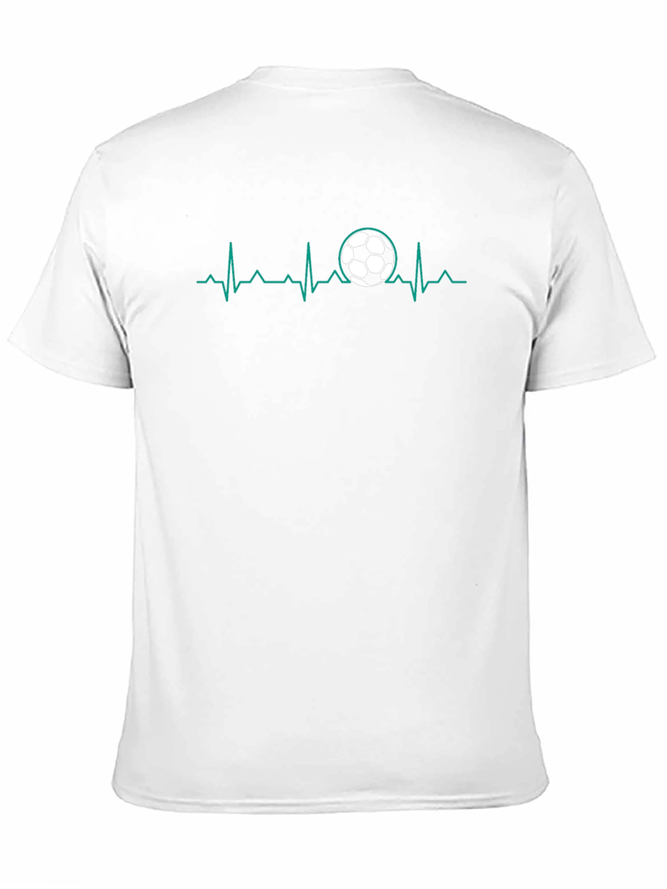 Black Soccer Heartbeat T-Shirt - Black view 11