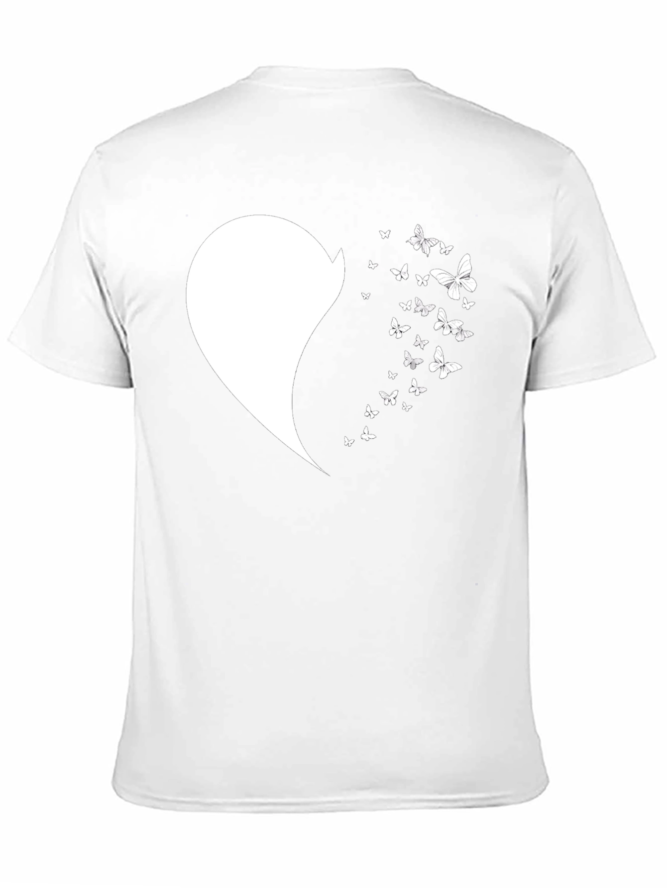 Black Butterfly Heart Graphic Tee - Black view 11
