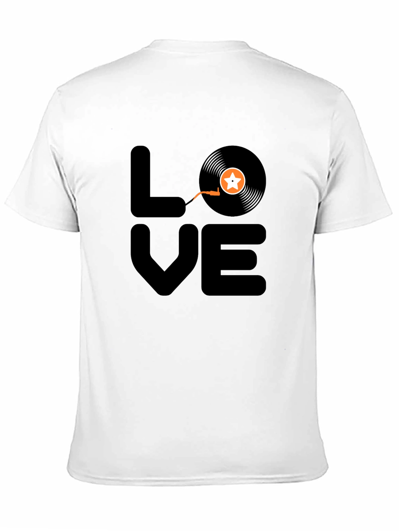 LOVE Vinyl Record Graphic Tee - Black Cotton T-Shirt - 11