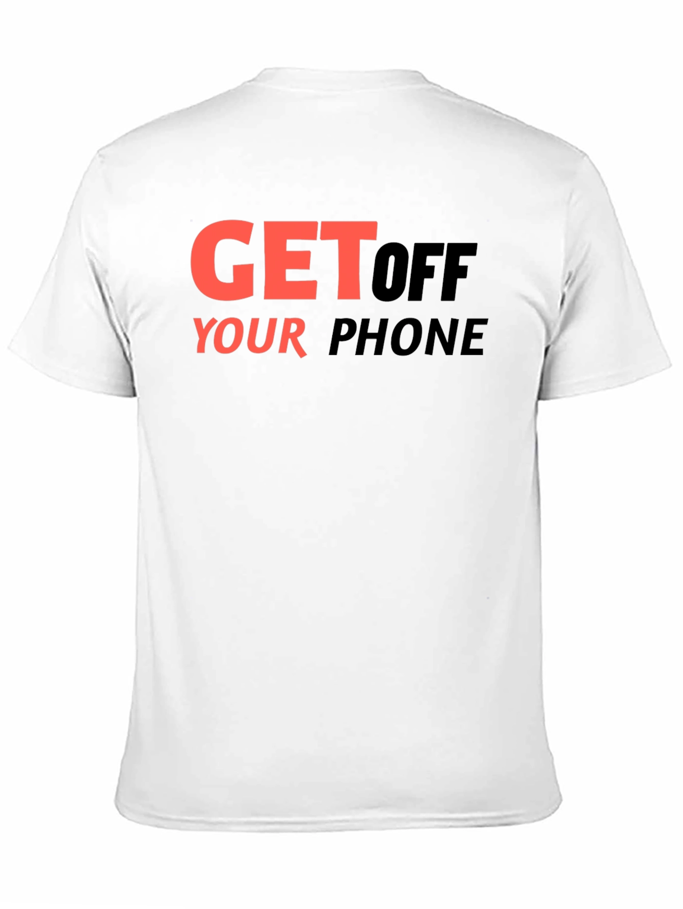Black Get Off Your Phone Graphic Tee - Black view 11
