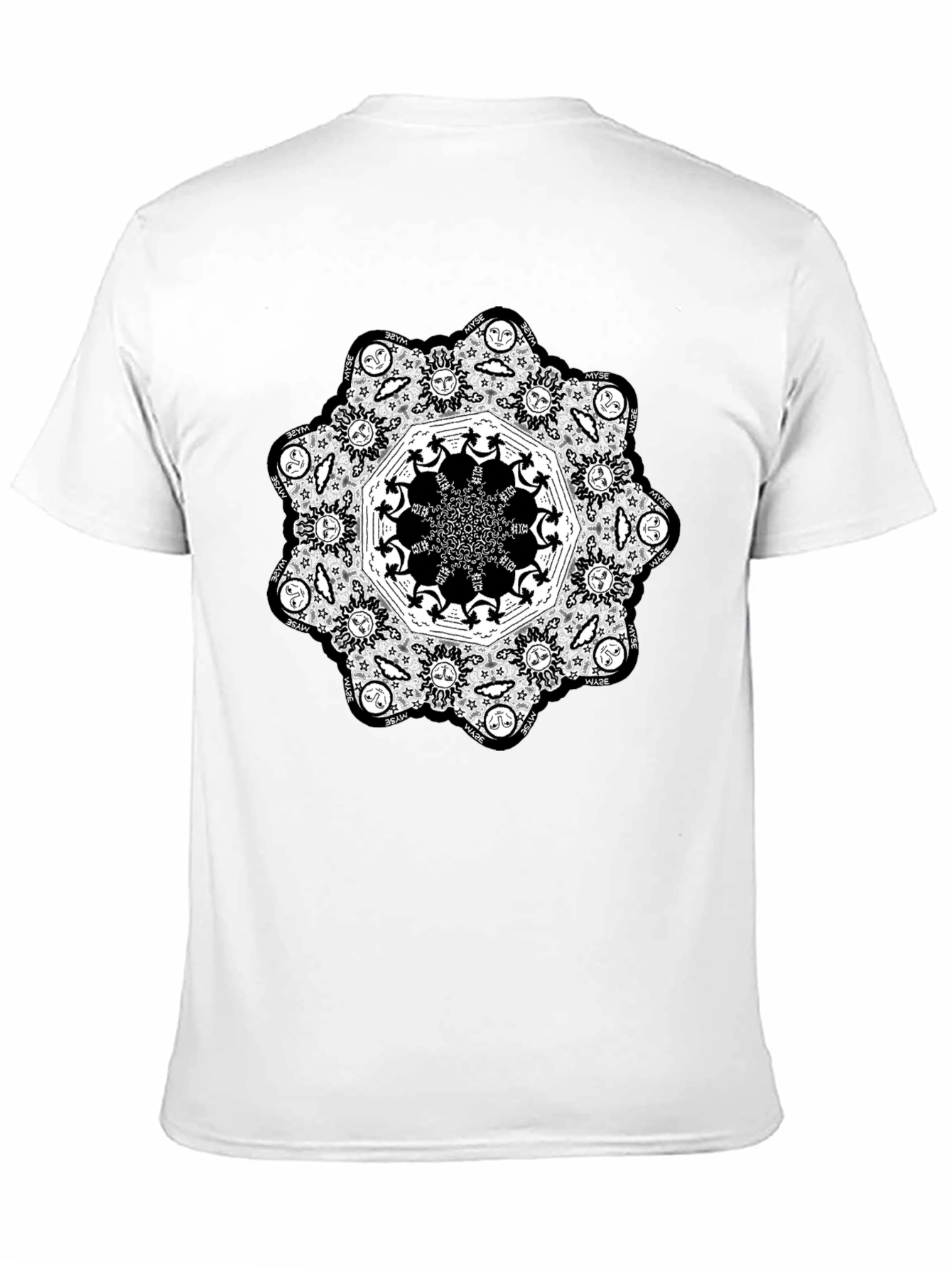 Black Mandala Graphic Black T-Shirt view 11