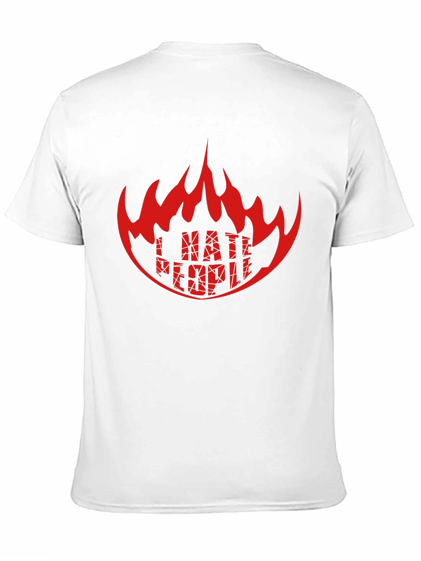 Black I HATE PEOPLE Graphic Tee - Black Crew Neck T-Shirt view 11