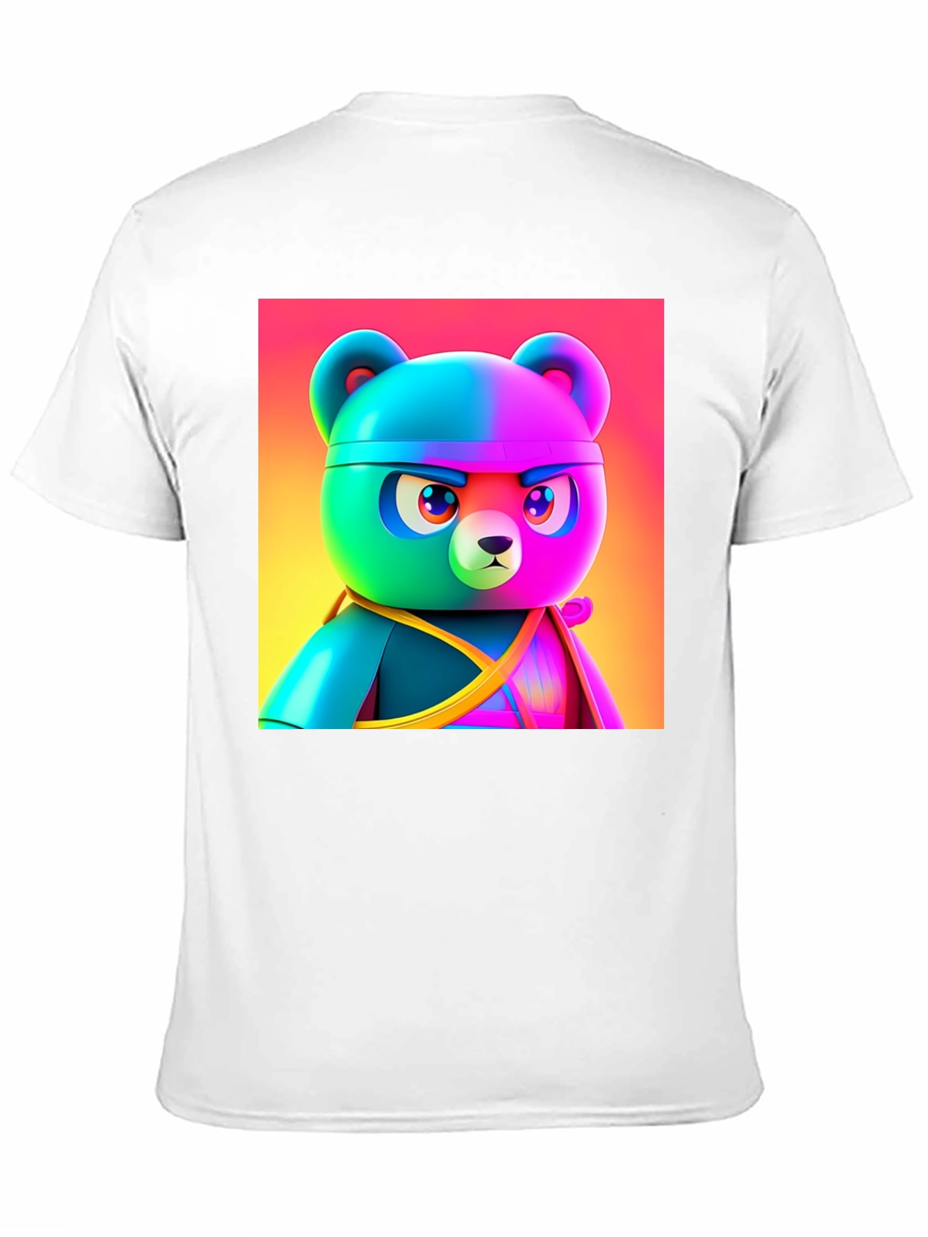 Black Cool Cartoon Bear T-Shirt view 11
