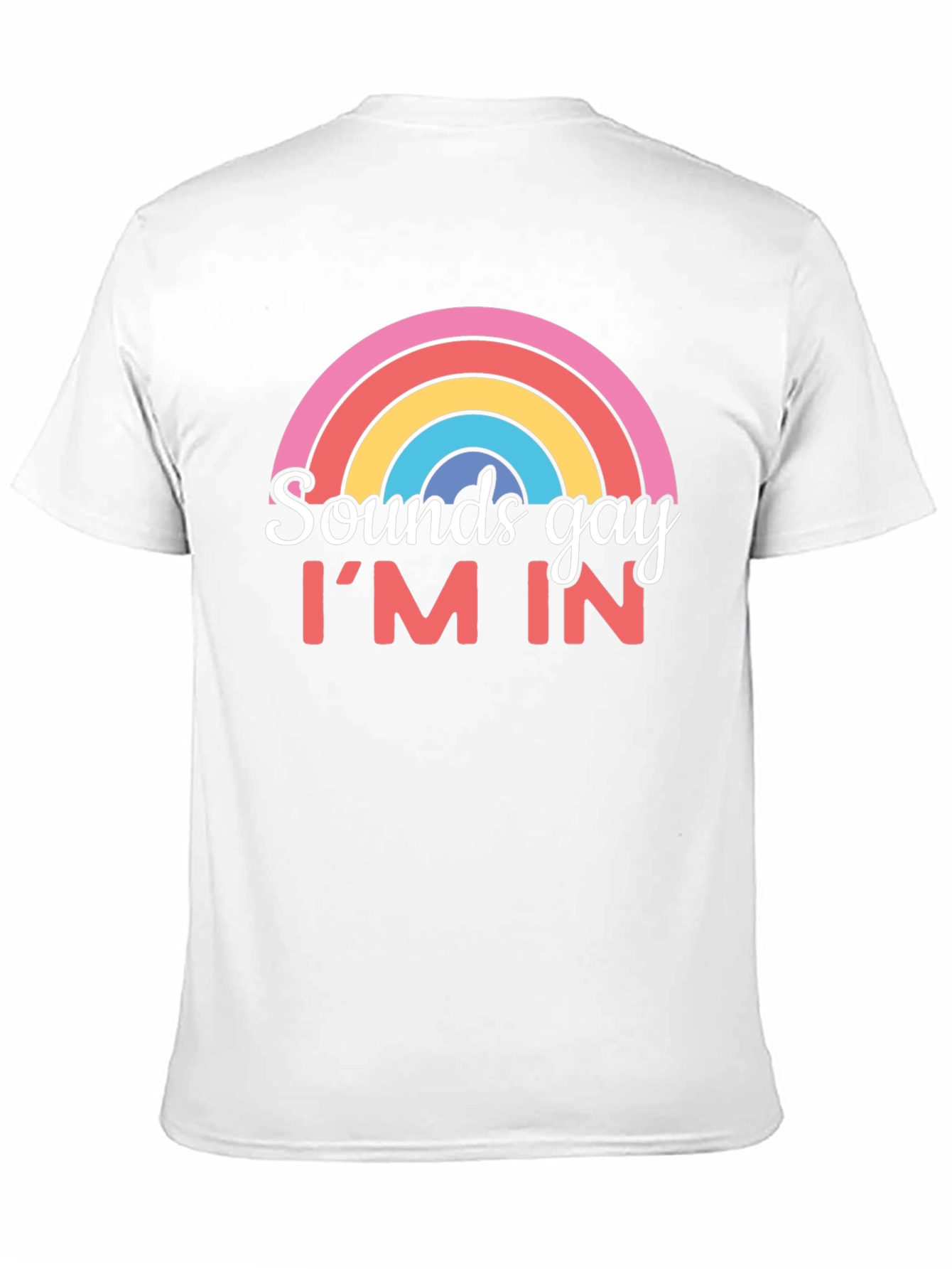 Black Sounds Gay I'm In T-Shirt Rainbow Graphic Tee view 11