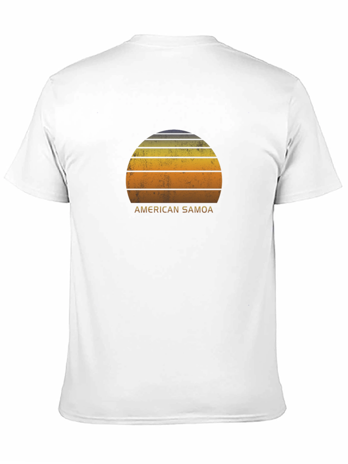 Black American Samoa Sunset Graphic T-Shirt view 11