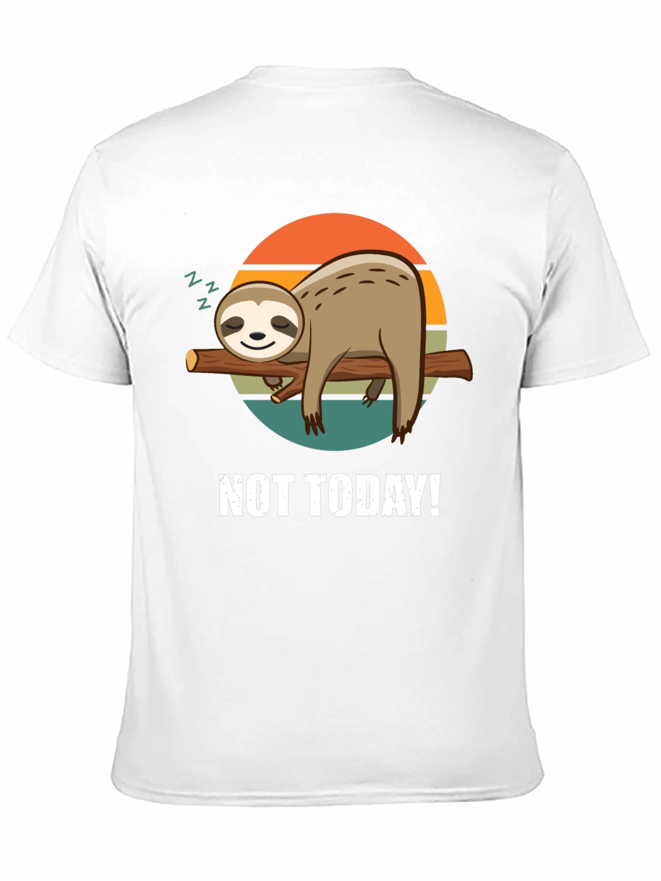 Black Not Today Sloth Graphic Tee - Relaxed Comfort view 11