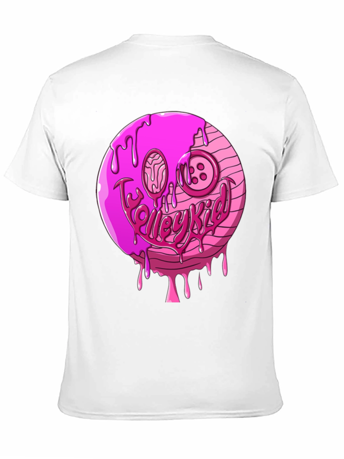 Black Pink Drip Smiley Face Graphic T-Shirt view 11