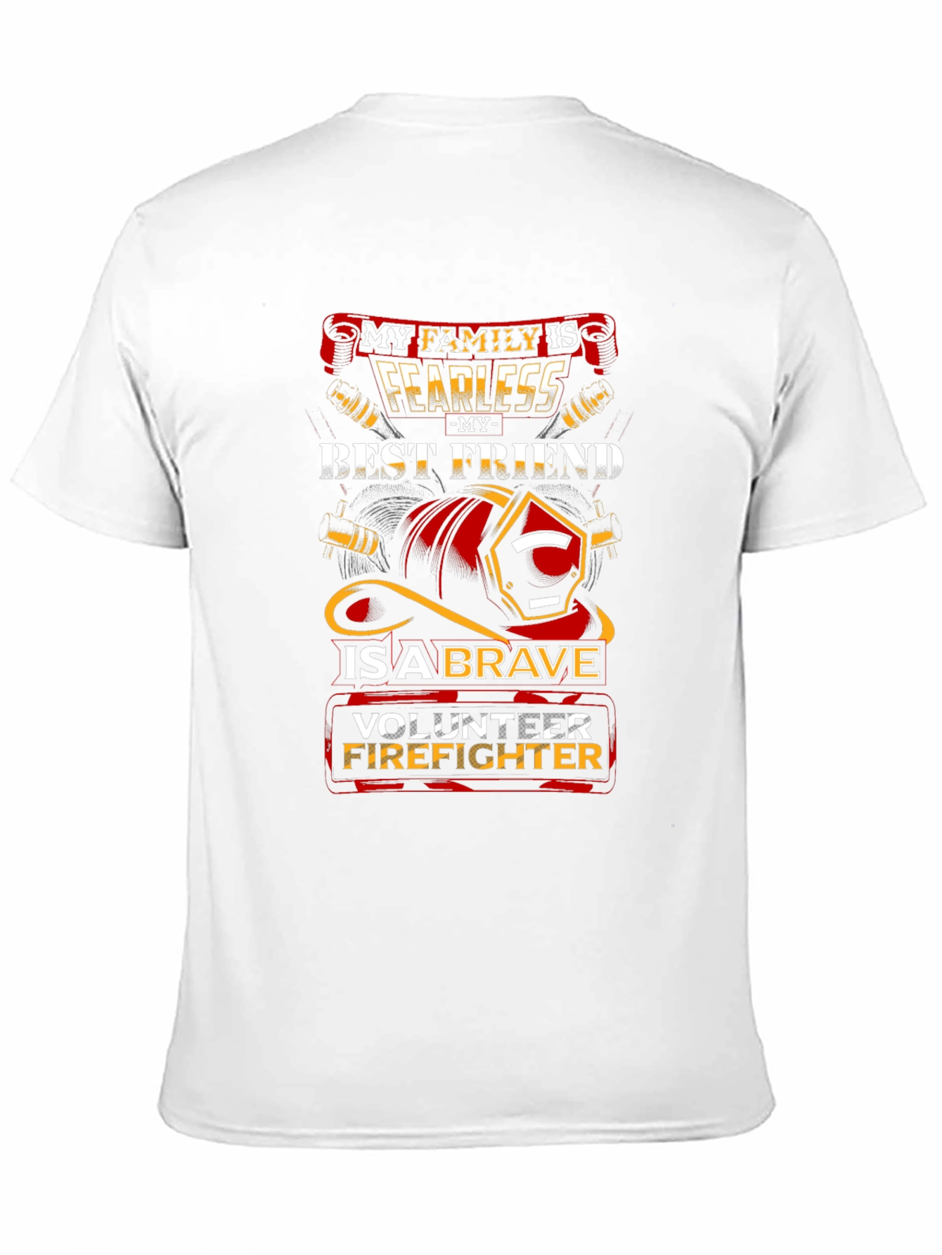 Black Volunteer Firefighter Graphic T-Shirt view 11