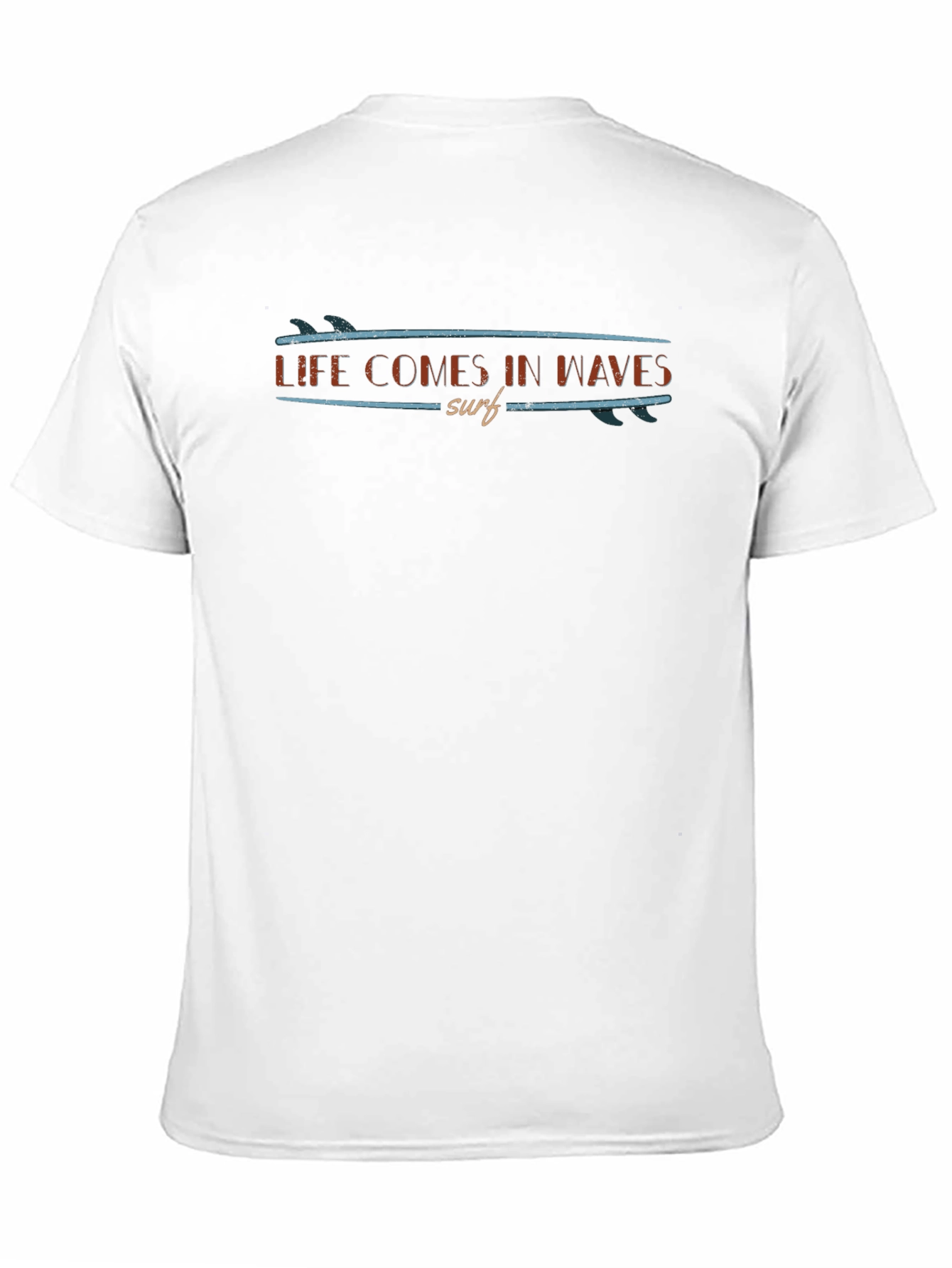 Black Life Comes in Waves Surf T-Shirt view 11