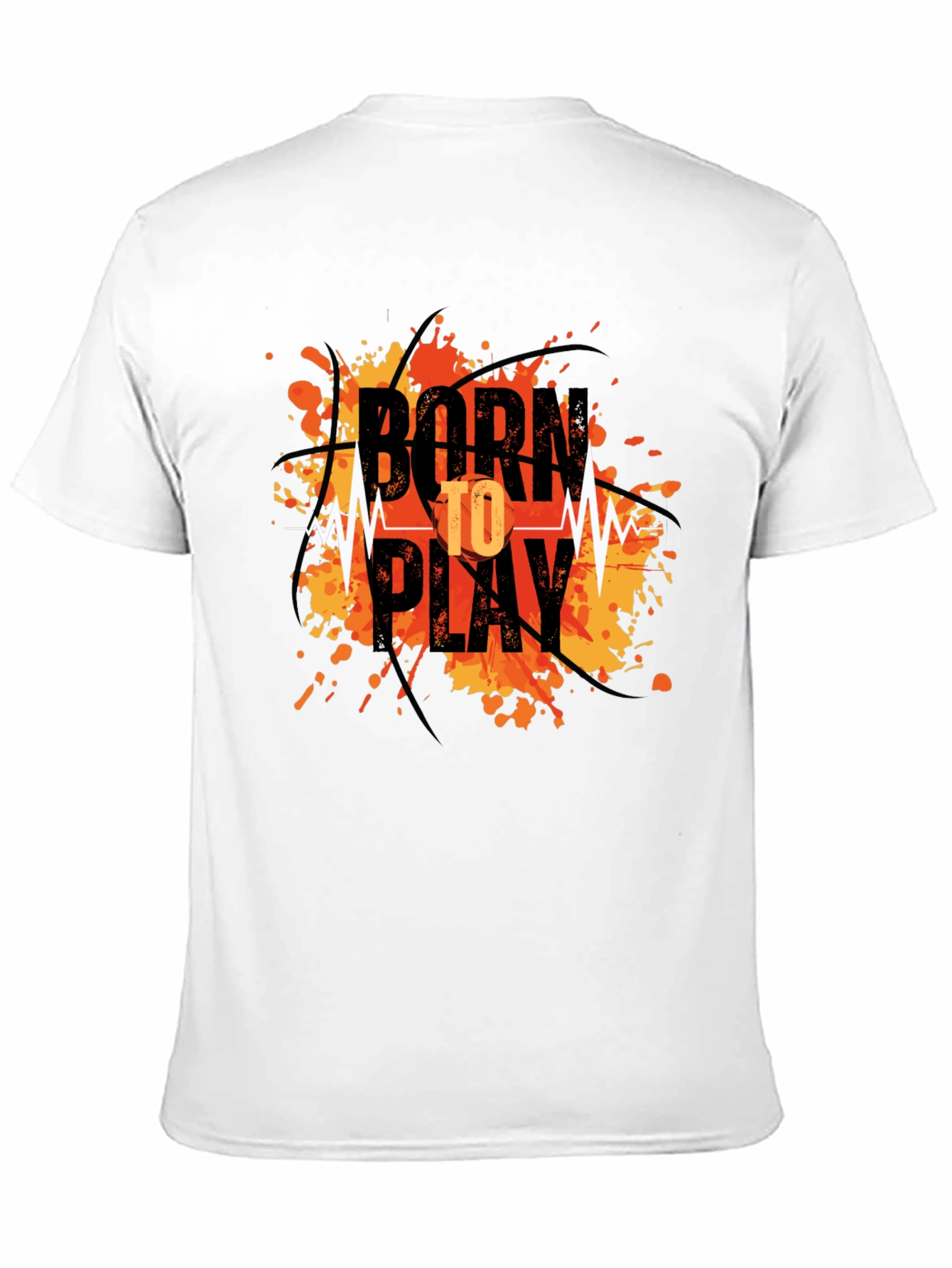 Black Born To Play Graphic Tee - Black Cotton Blend view 11