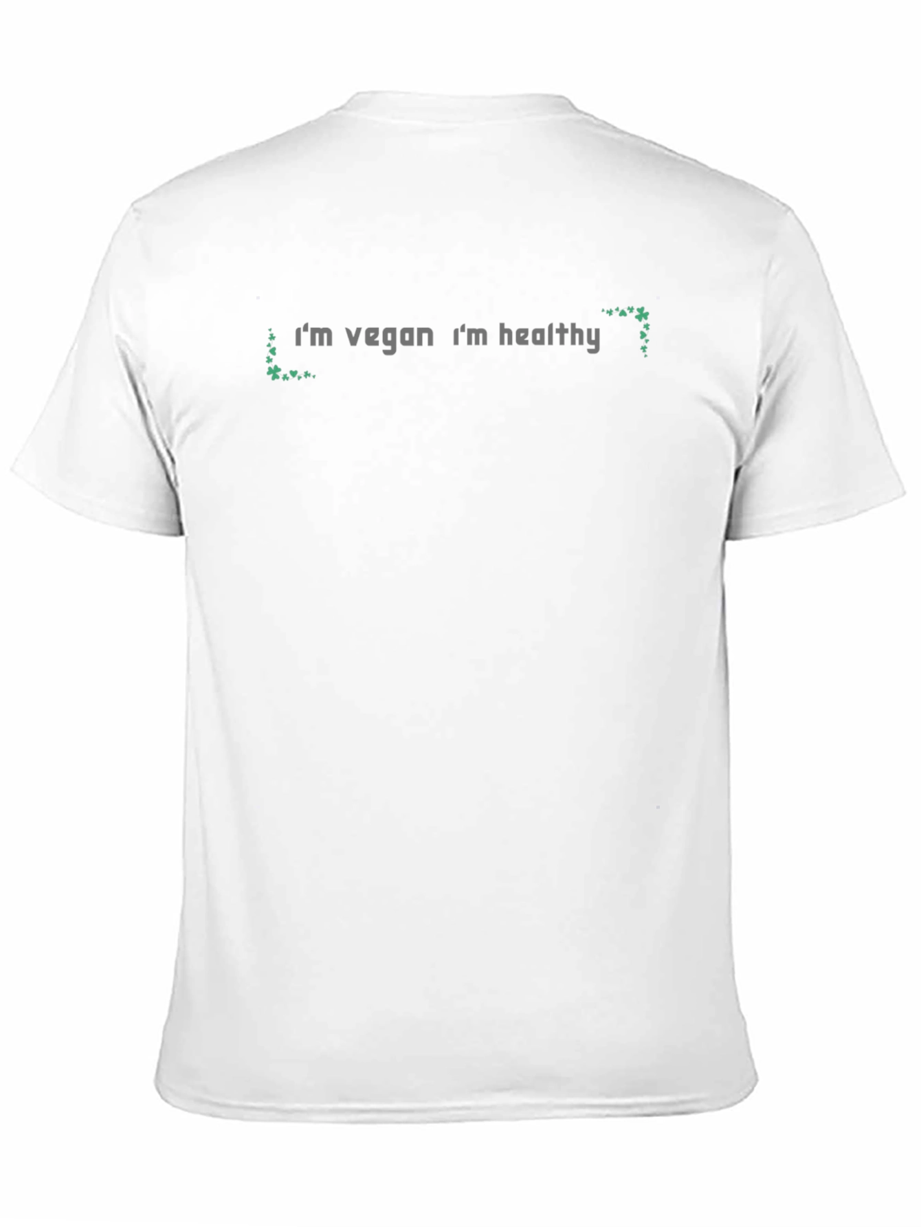 Black Vegan & Healthy Black Graphic Tee view 11