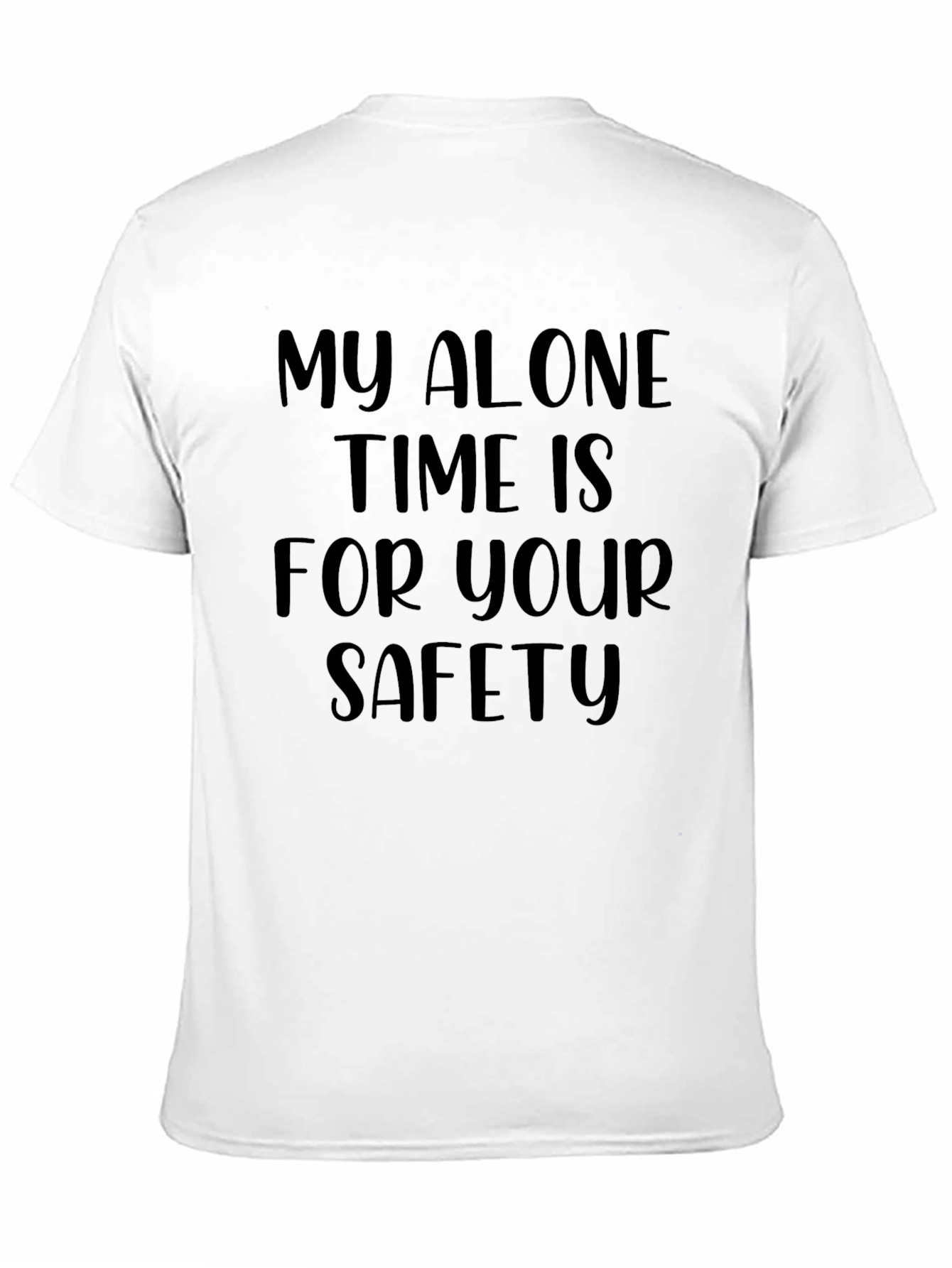 Black Funny "My Alone Time" Graphic Tee - Black view 11