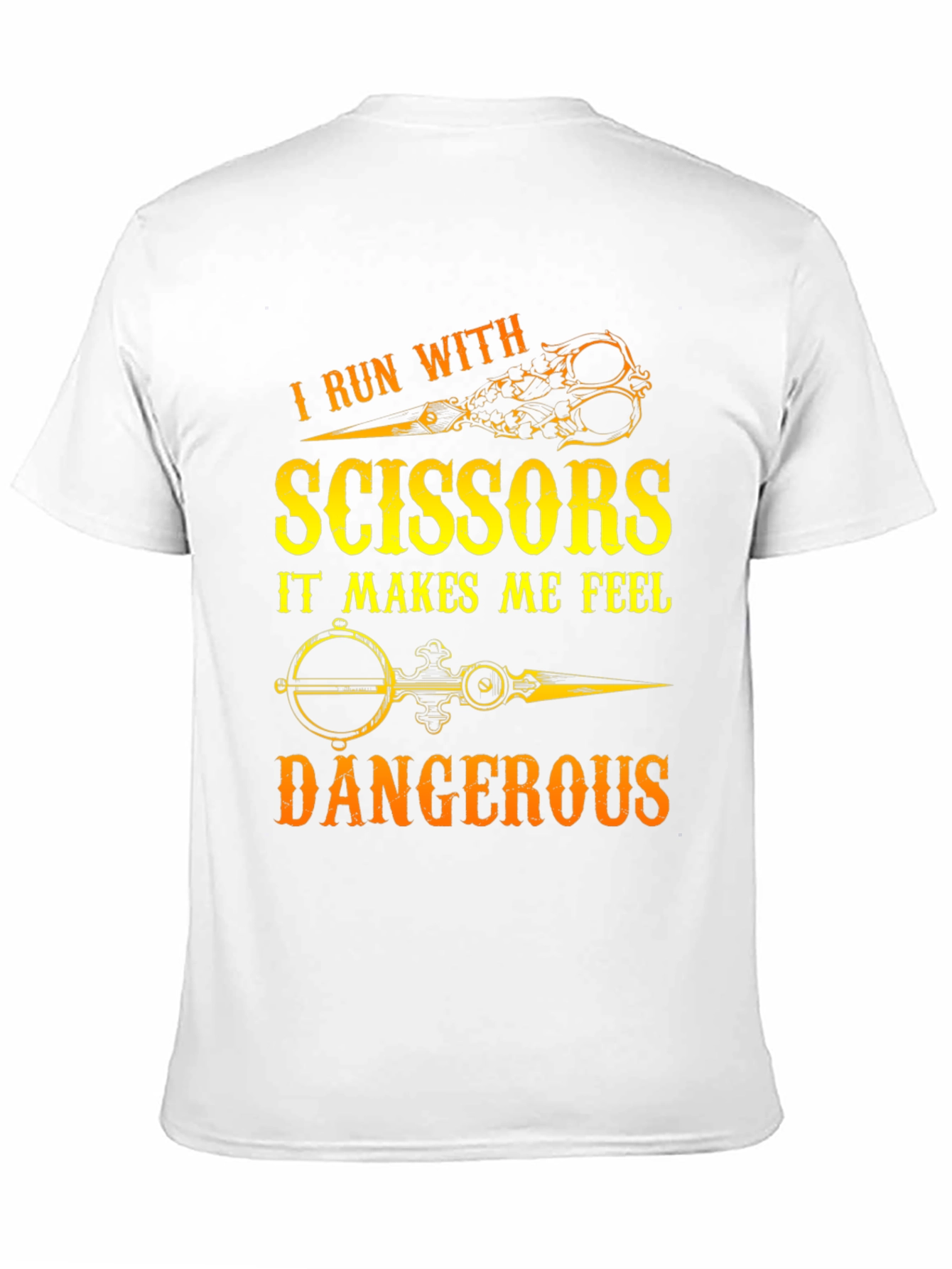 Black I Run With Scissors T-Shirt view 11