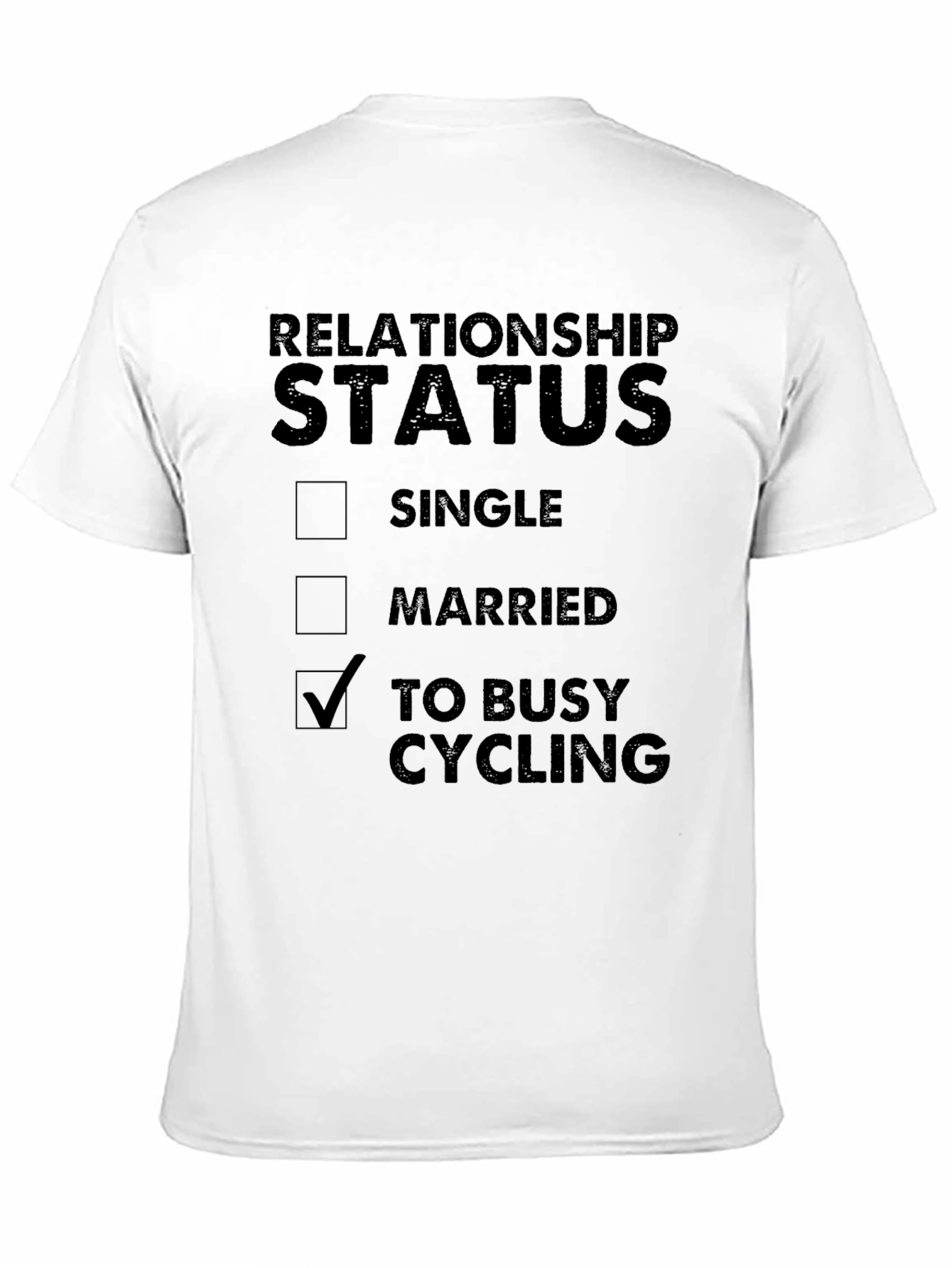 Black Funny Cycling Relationship Status T-Shirt view 11