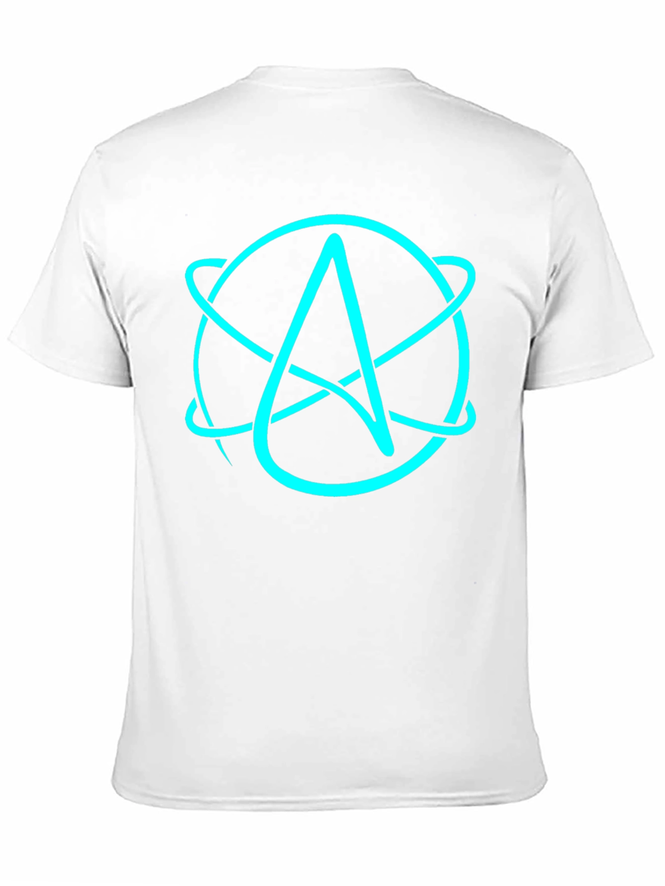 Black Atheist Atom Symbol Black T-Shirt view 11