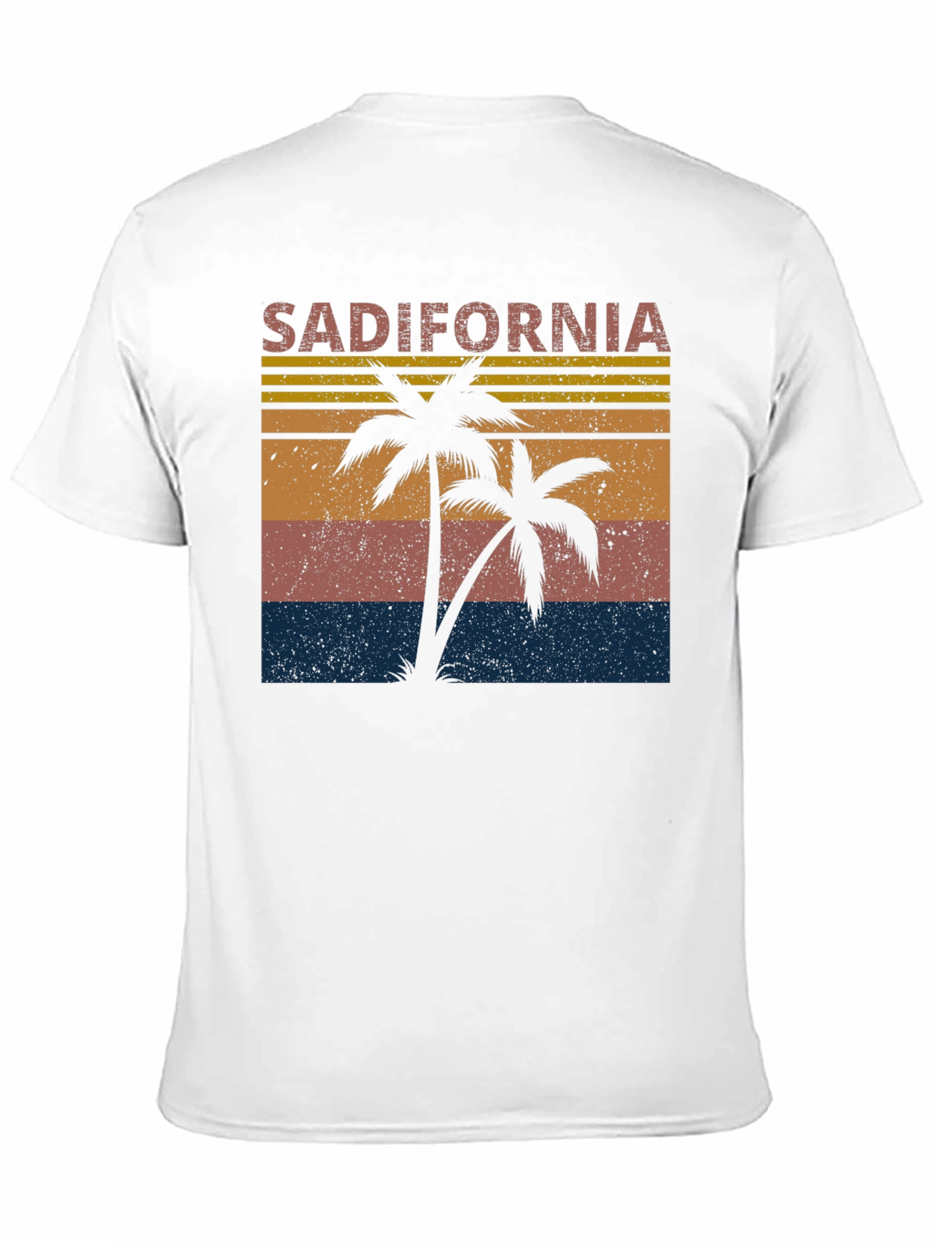 Black Sadifornia Palm Tree Retro Graphic T-Shirt view 11