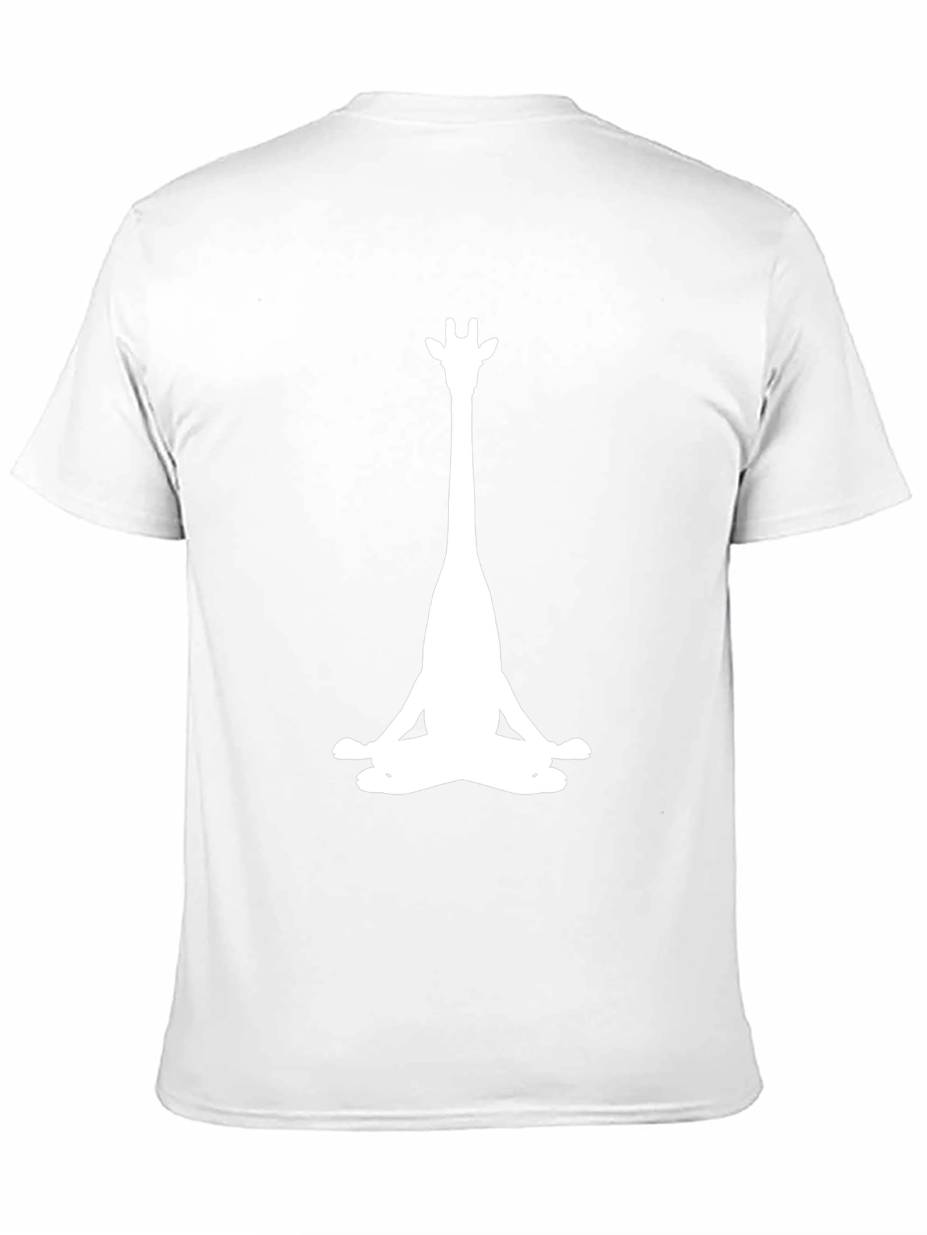 Black Meditating Giraffe Graphic Tee - Black Cotton T-Shirt view 11