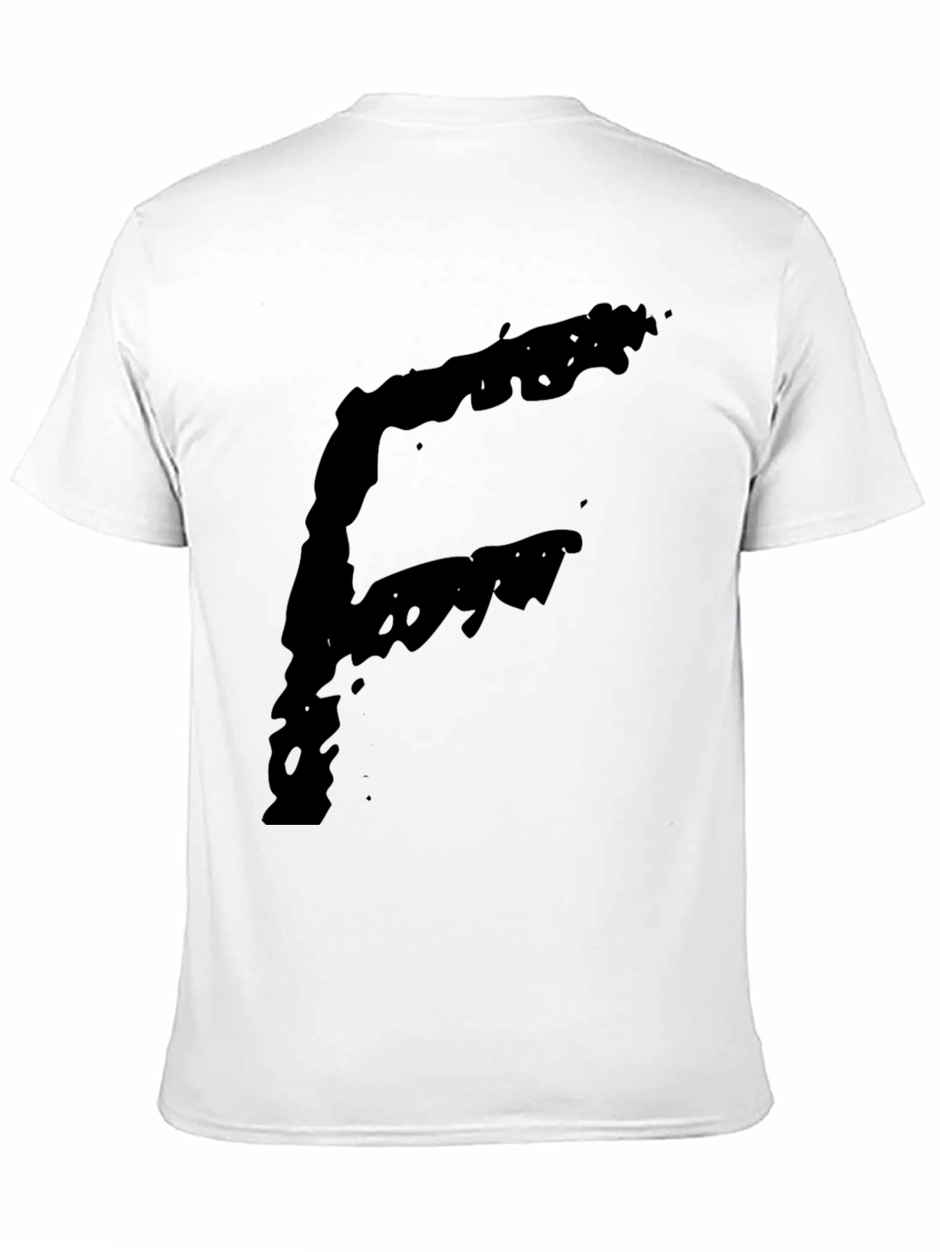 Black Bold Letter 'F' Graphic T-Shirt - Black view 11