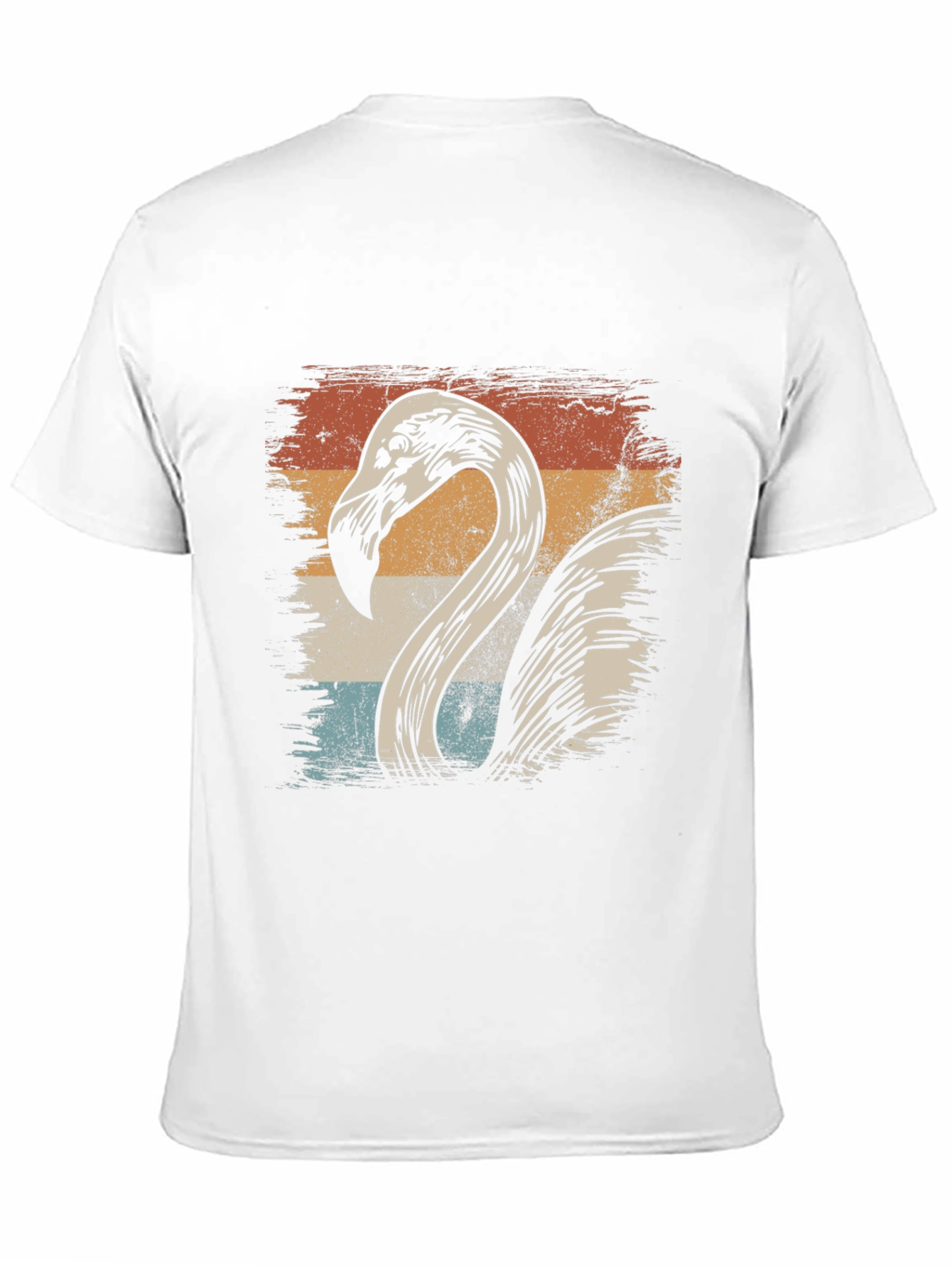 Black Vintage Flamingo Graphic Tee - Retro Style T-Shirt view 11