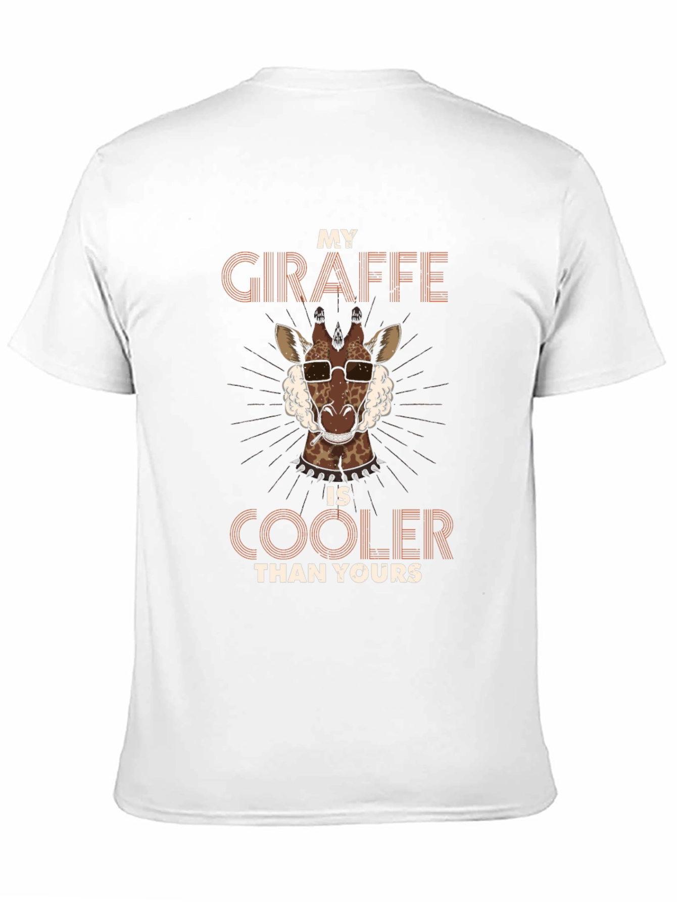 Black Cool Giraffe Graphic Tee - Unisex Black T-Shirt view 11