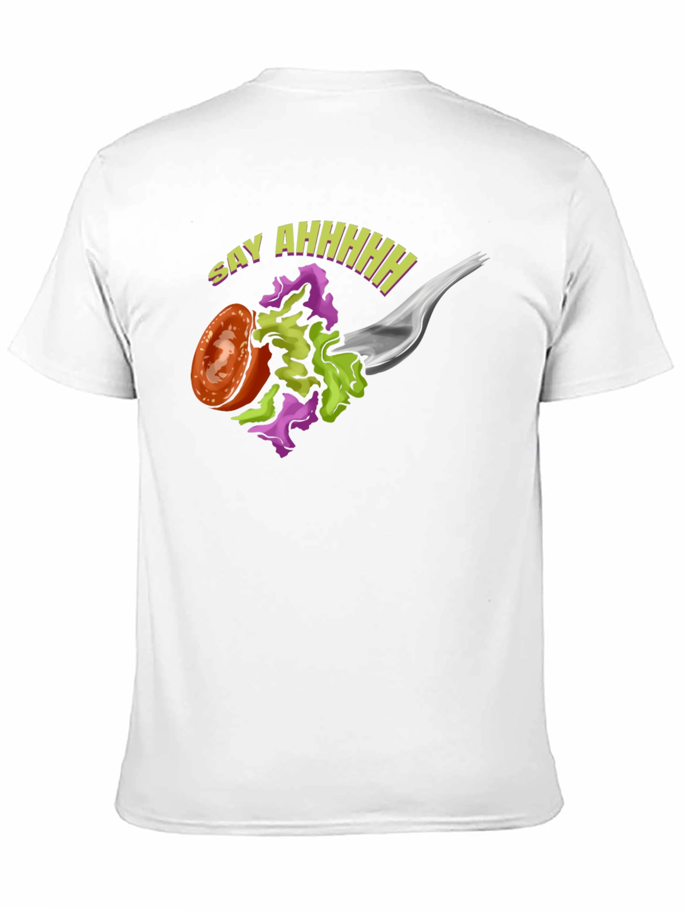 Black Say Ahhhh T-Shirt - Fork & Salad Tee view 11