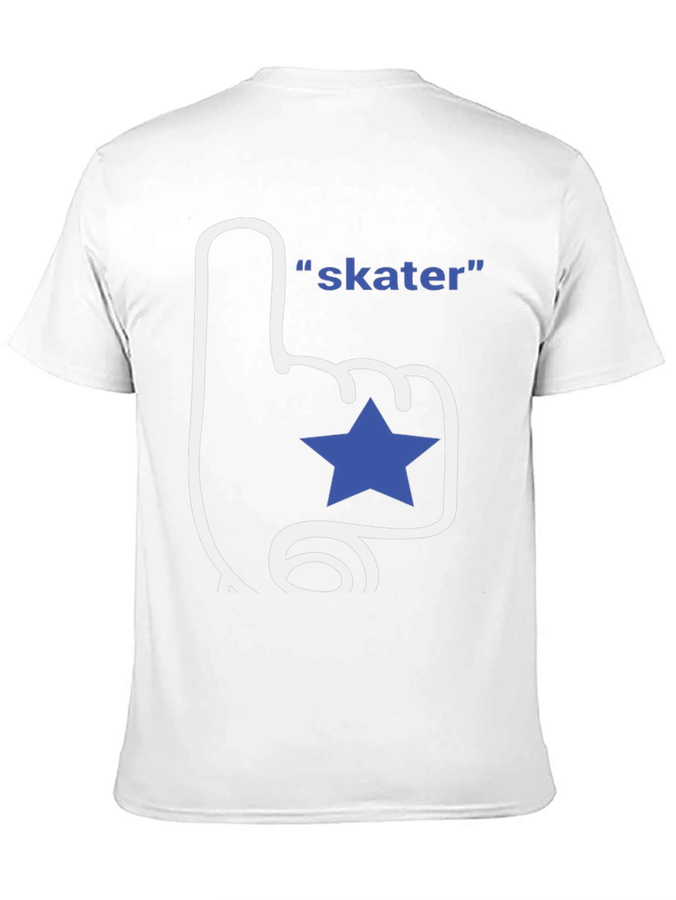Black Skater T-Shirt - Fan Finger with Star view 11