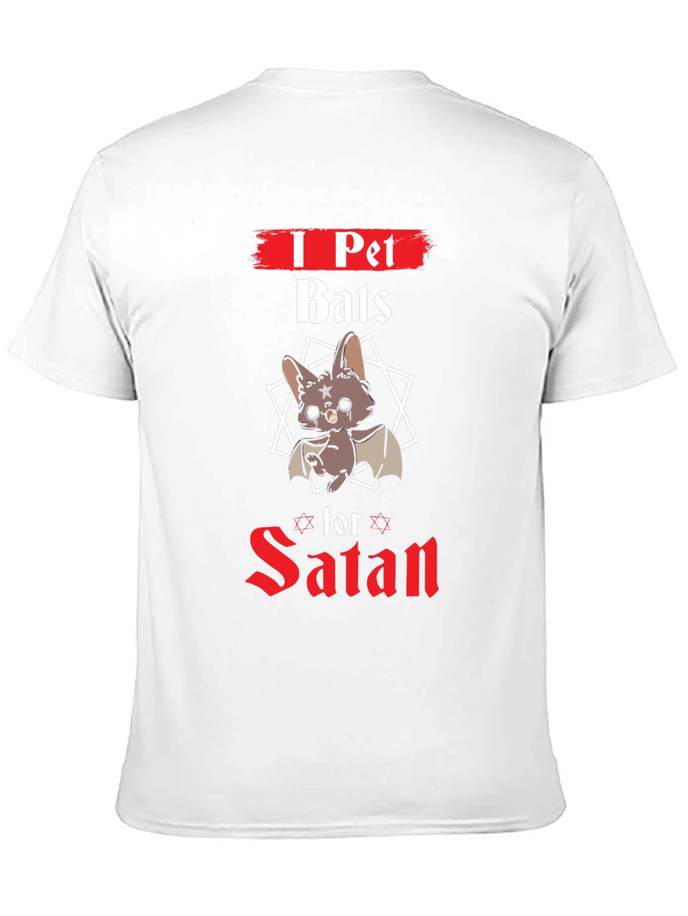 Black I Pet Bats for Satan Graphic Tee view 11
