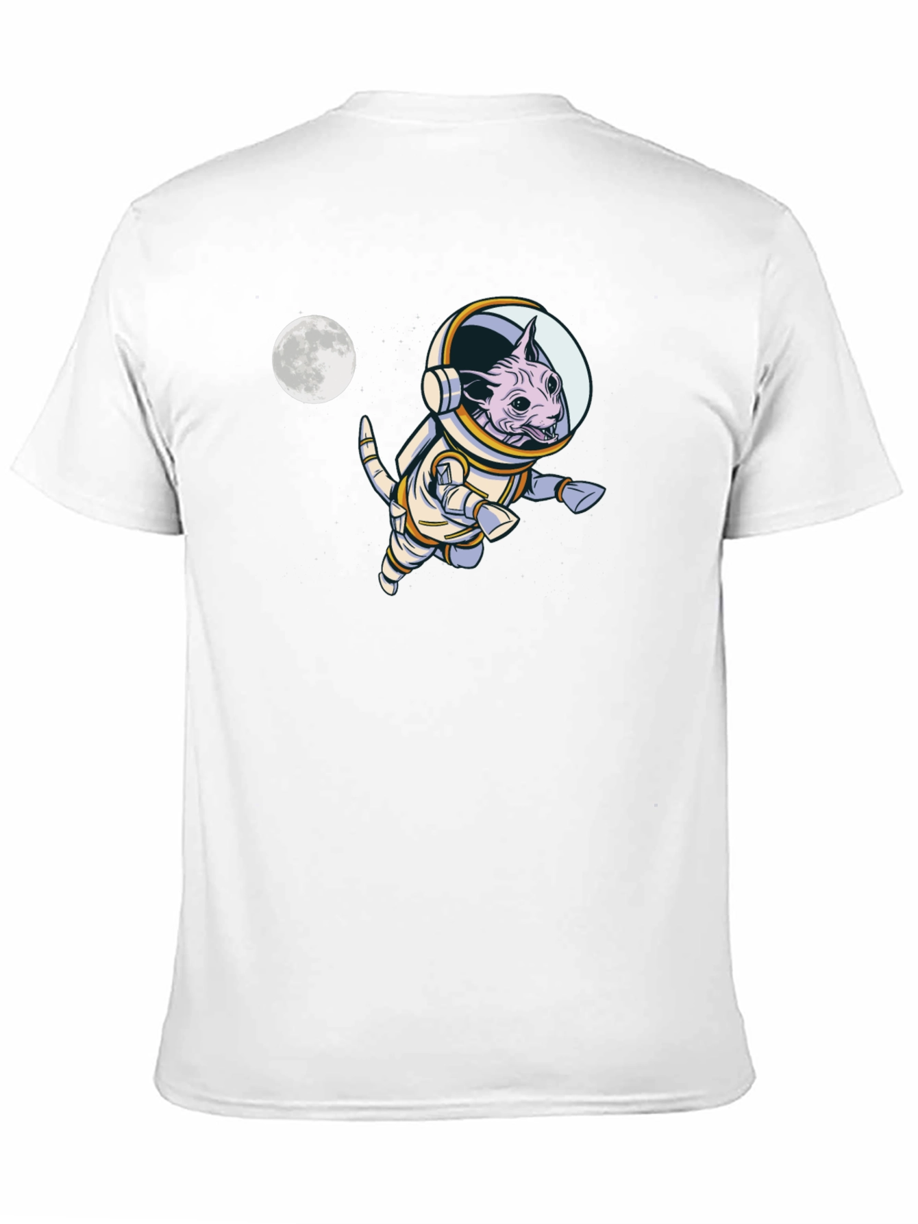 Black Astronaut Cat T-Shirt - Space Kitty Tee view 11