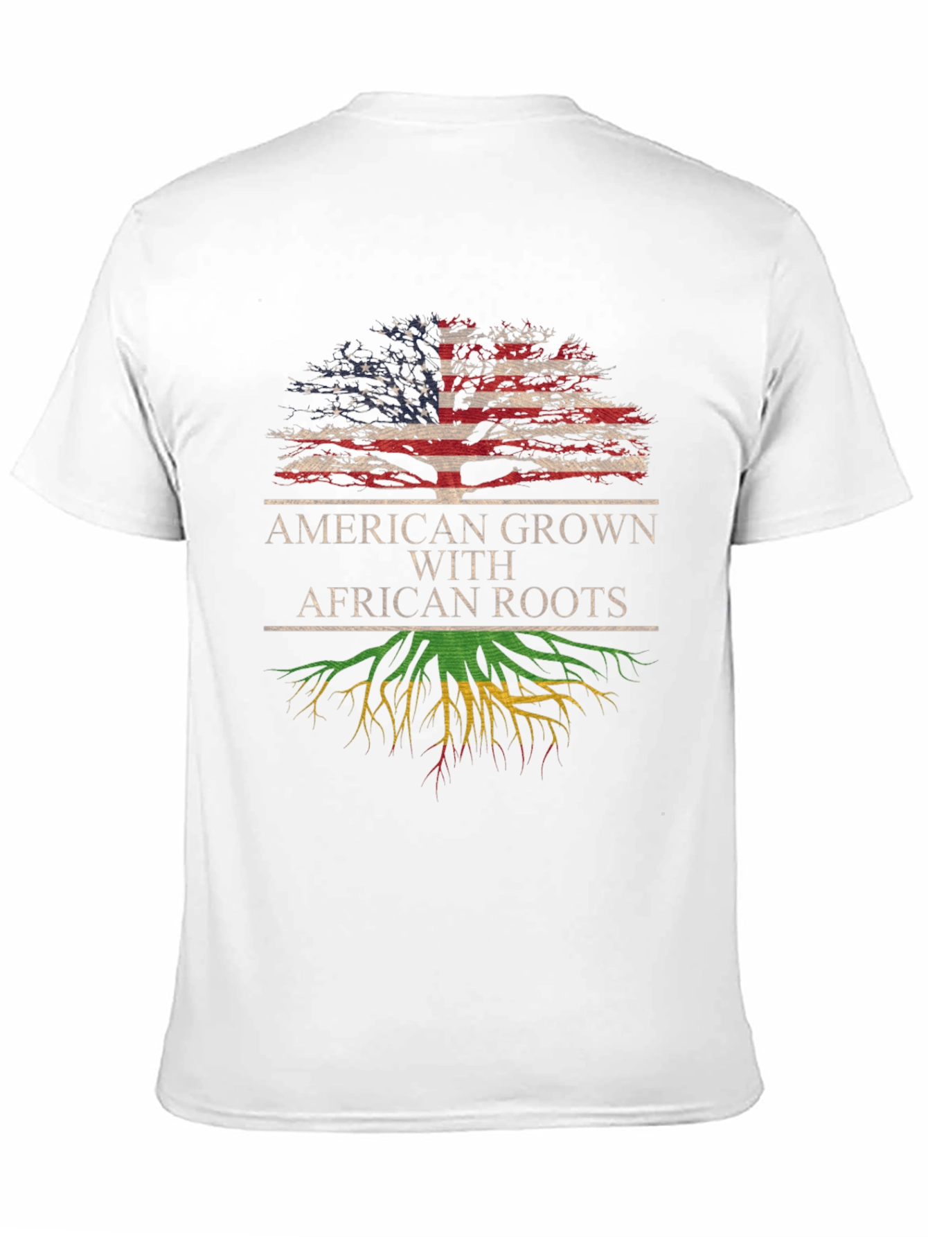 Black American Grown African Roots T-Shirt view 11