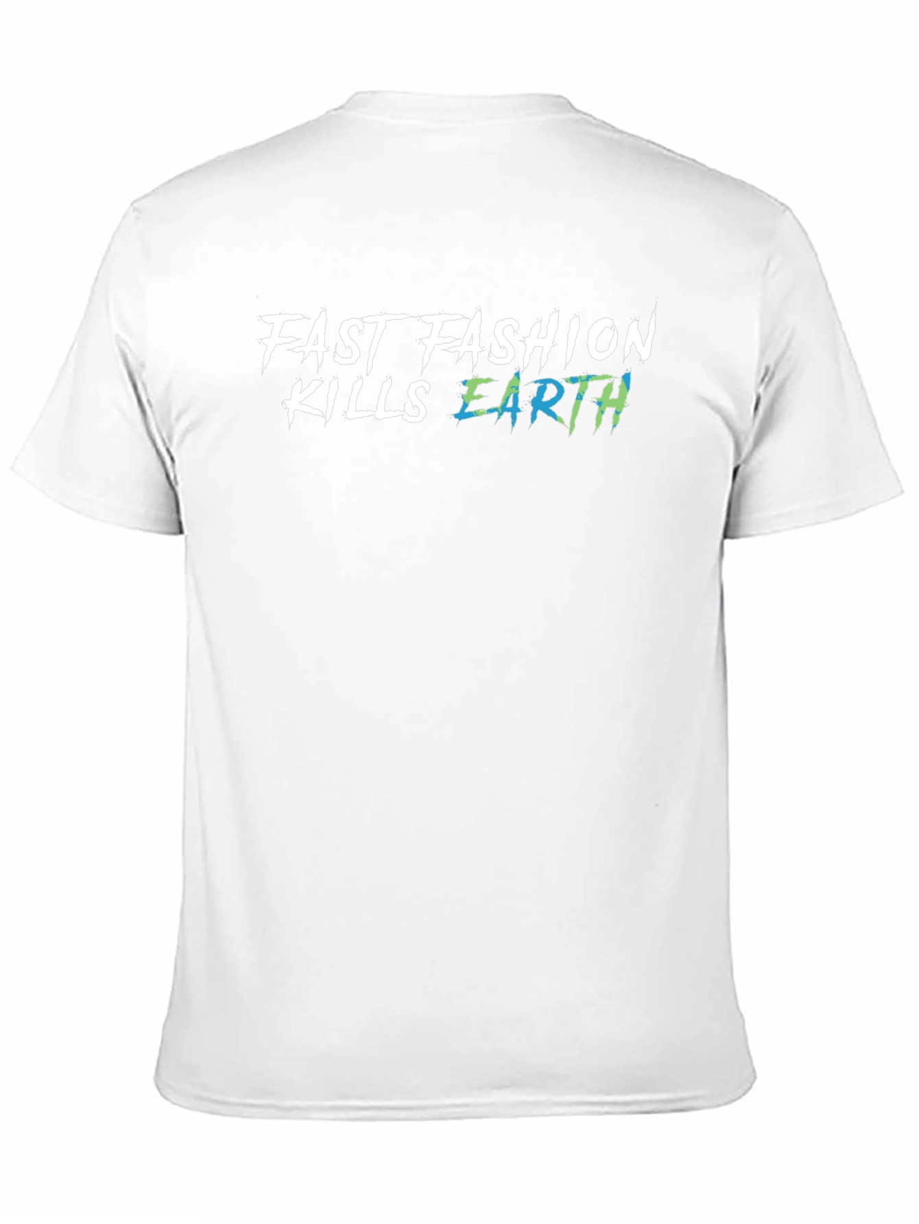 Black Fast Fashion Kills Earth Graphic T-Shirt view 11