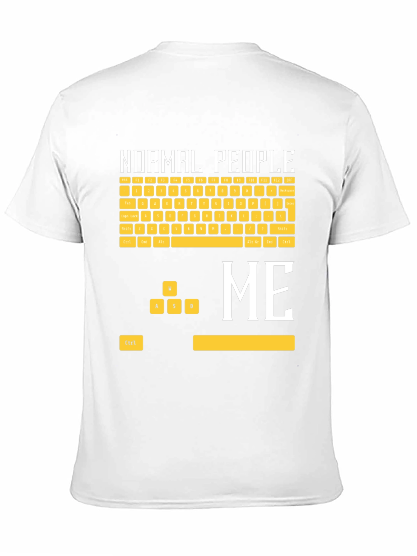 Black Gamer T-Shirt: Normal People vs. Me Keyboard view 11