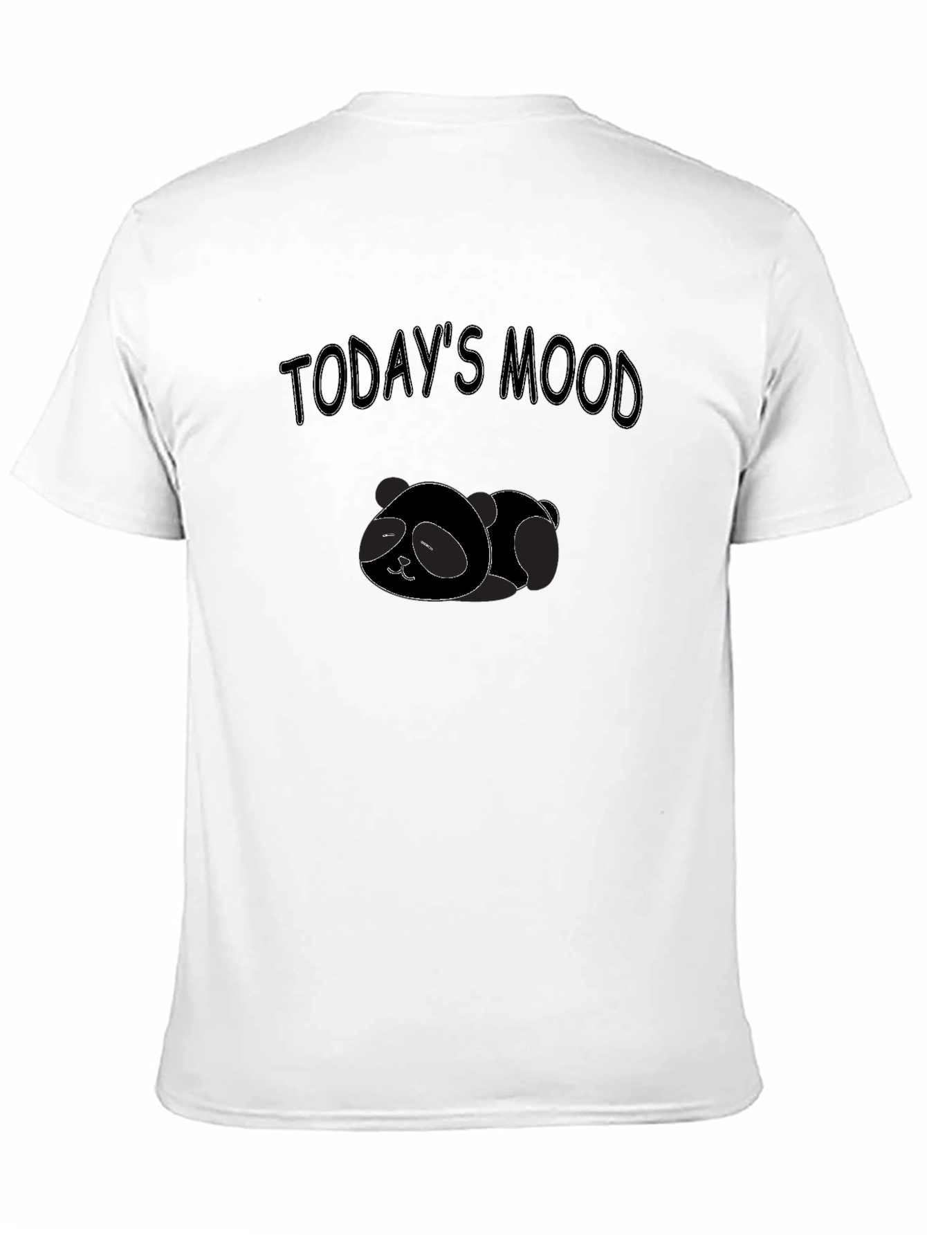 Black Today's Mood Panda T-Shirt - Relaxed & Comfy view 11