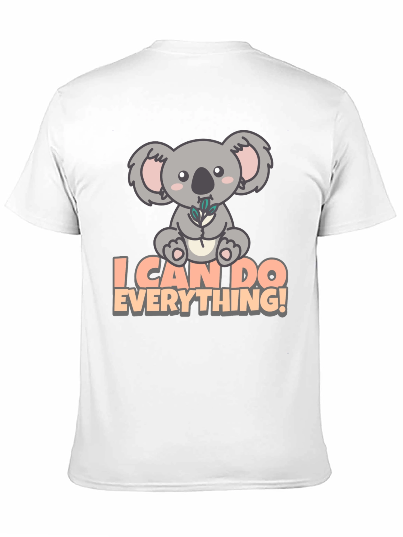 Black Koala I Can Do Everything! Black T-Shirt view 11