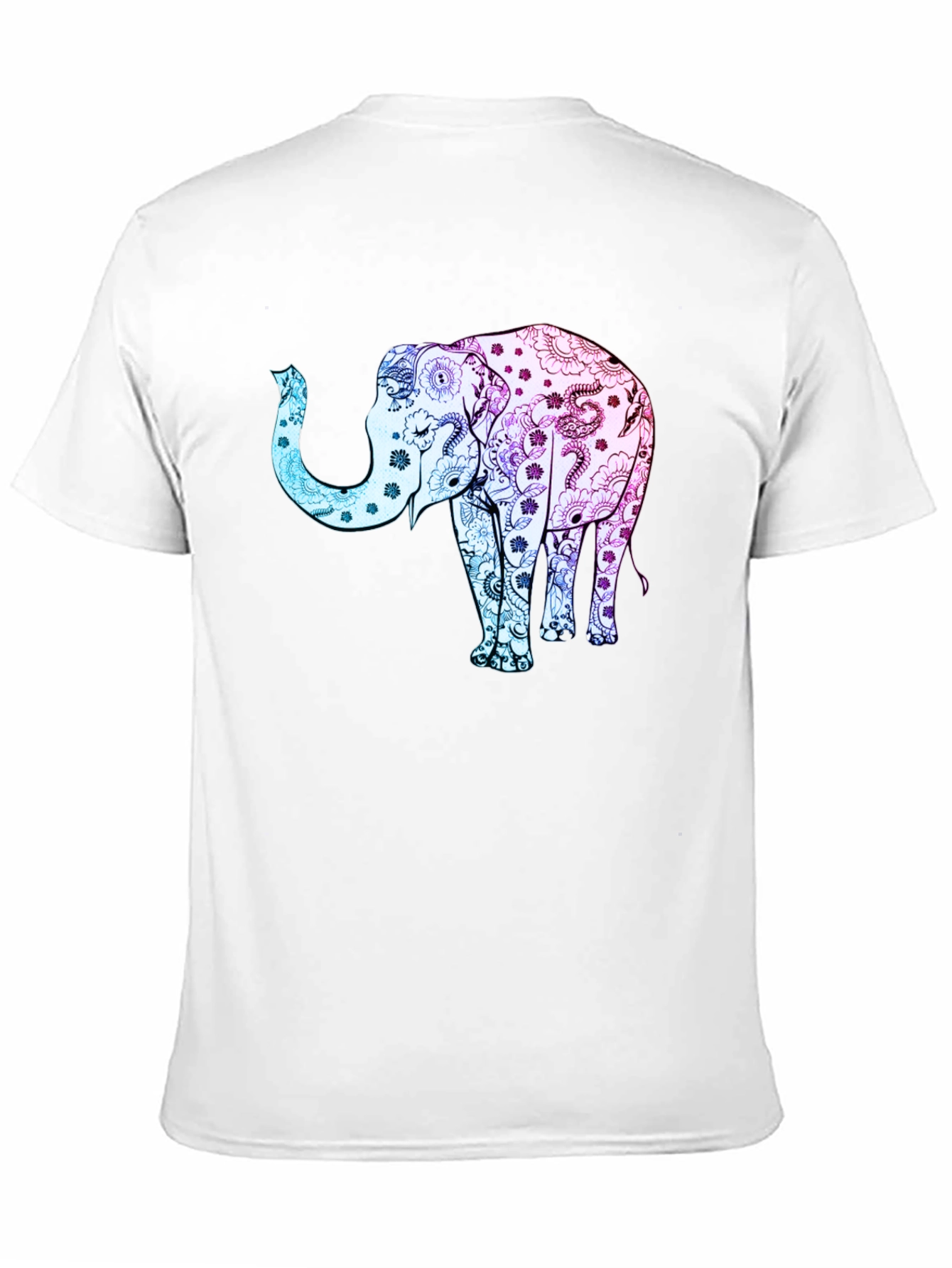 Elephant Print Black T-Shirt - 11